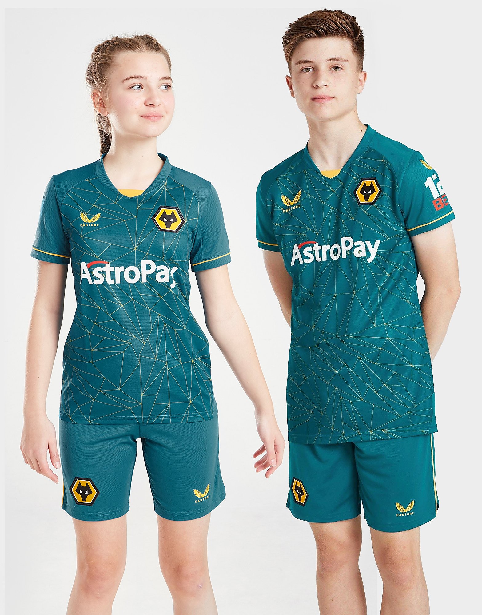 Castore Camisola Equipamento Alternativo Wolverhampton Wanderers FC 22/23 para Júnior PRE - Azul - Kids, Azul