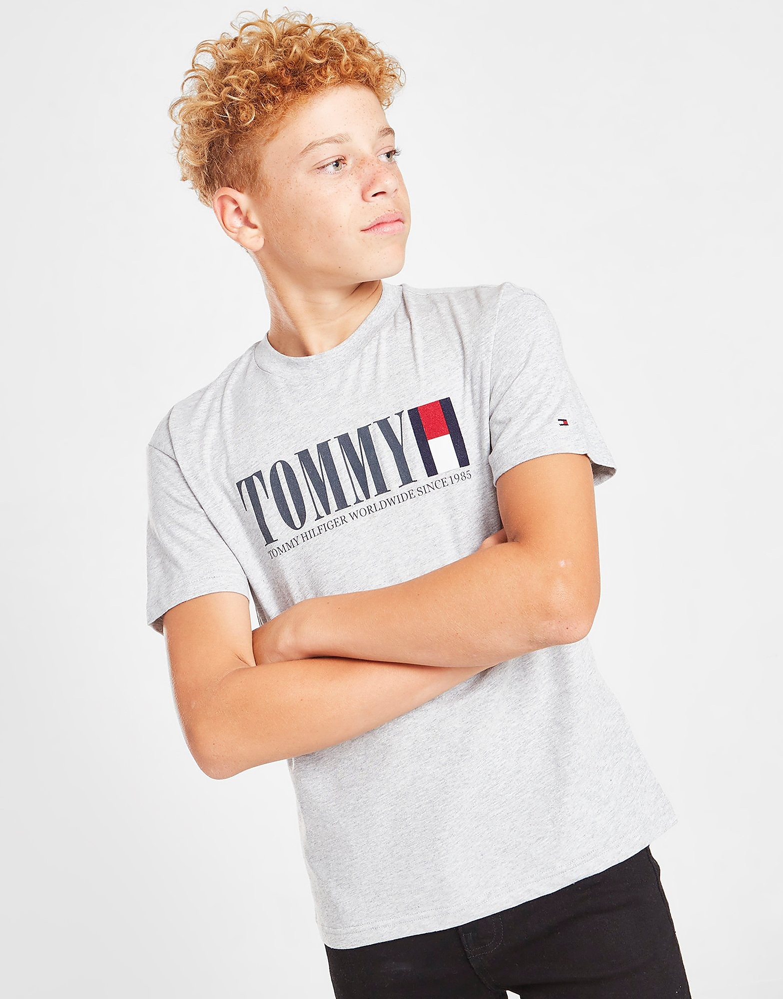 

Tommy Hilfiger Large Logo T-Shirt Junior - Grey - Kids, Grey