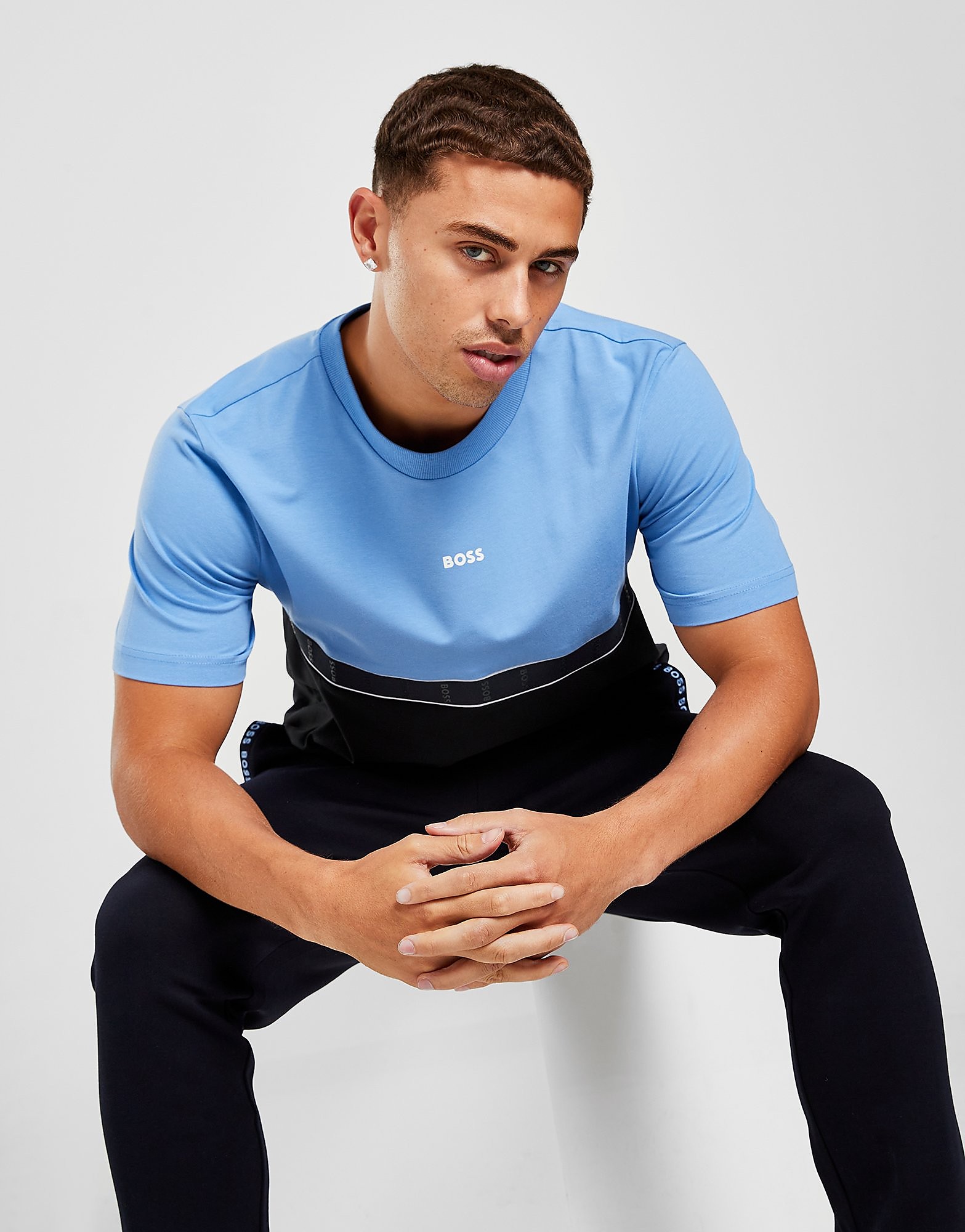 

BOSS Tape T-Shirt - Blue - Mens, Blue