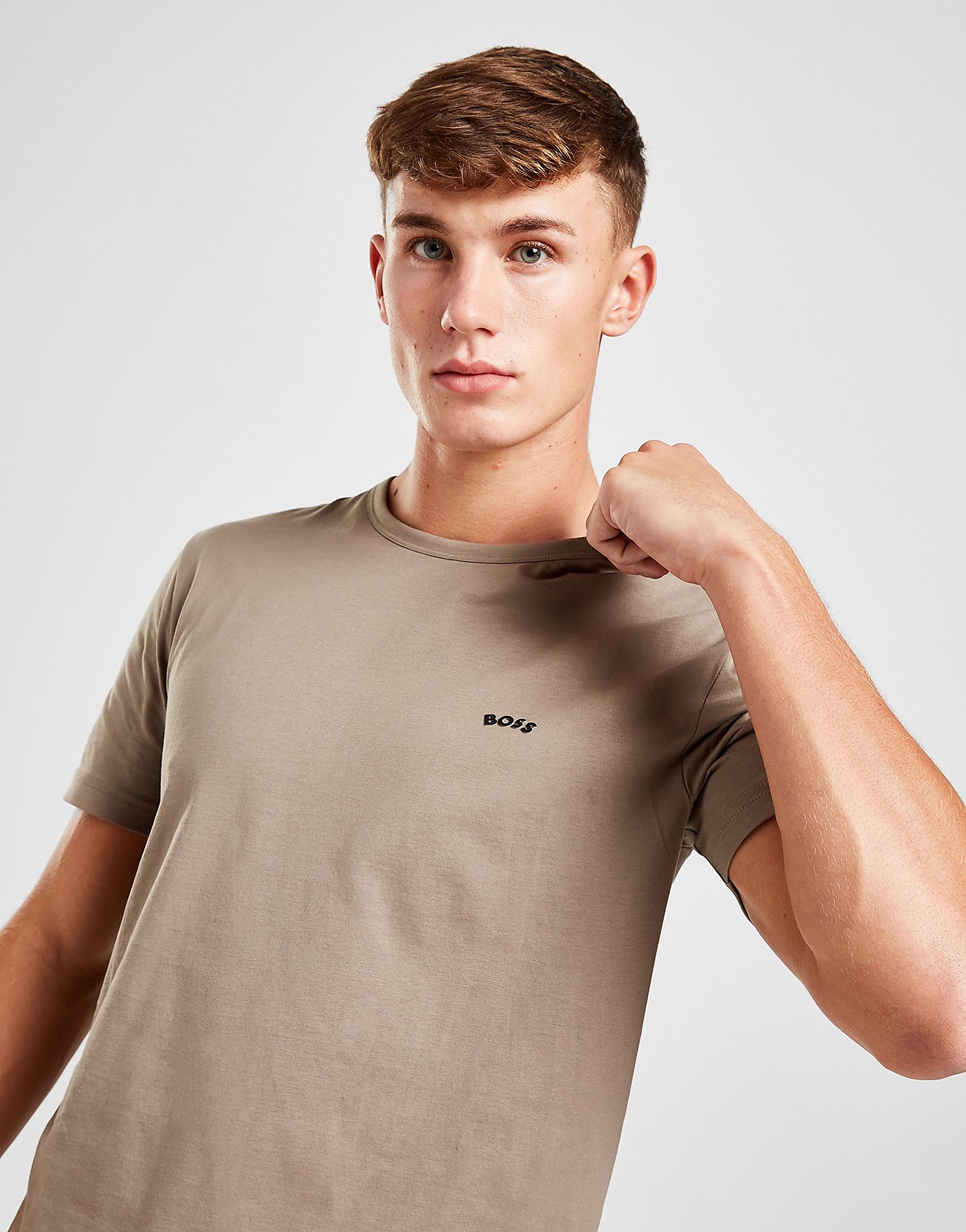 

BOSS Core Curved Logo T-Shirt - Brown - Mens, Brown