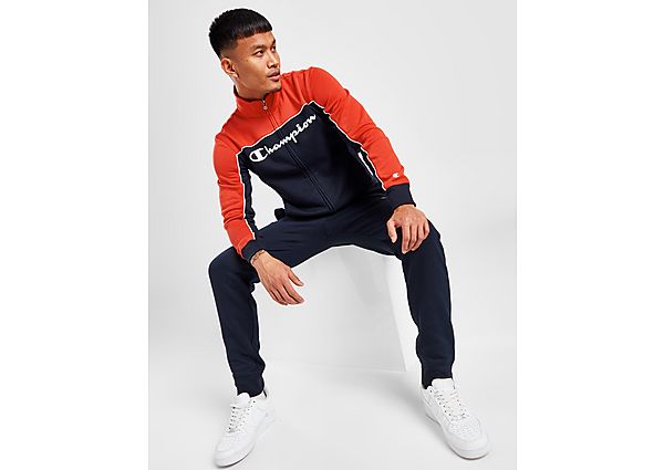 Champion Large Logo Tracksuit - Navy/Red - Mens, Navy/Red