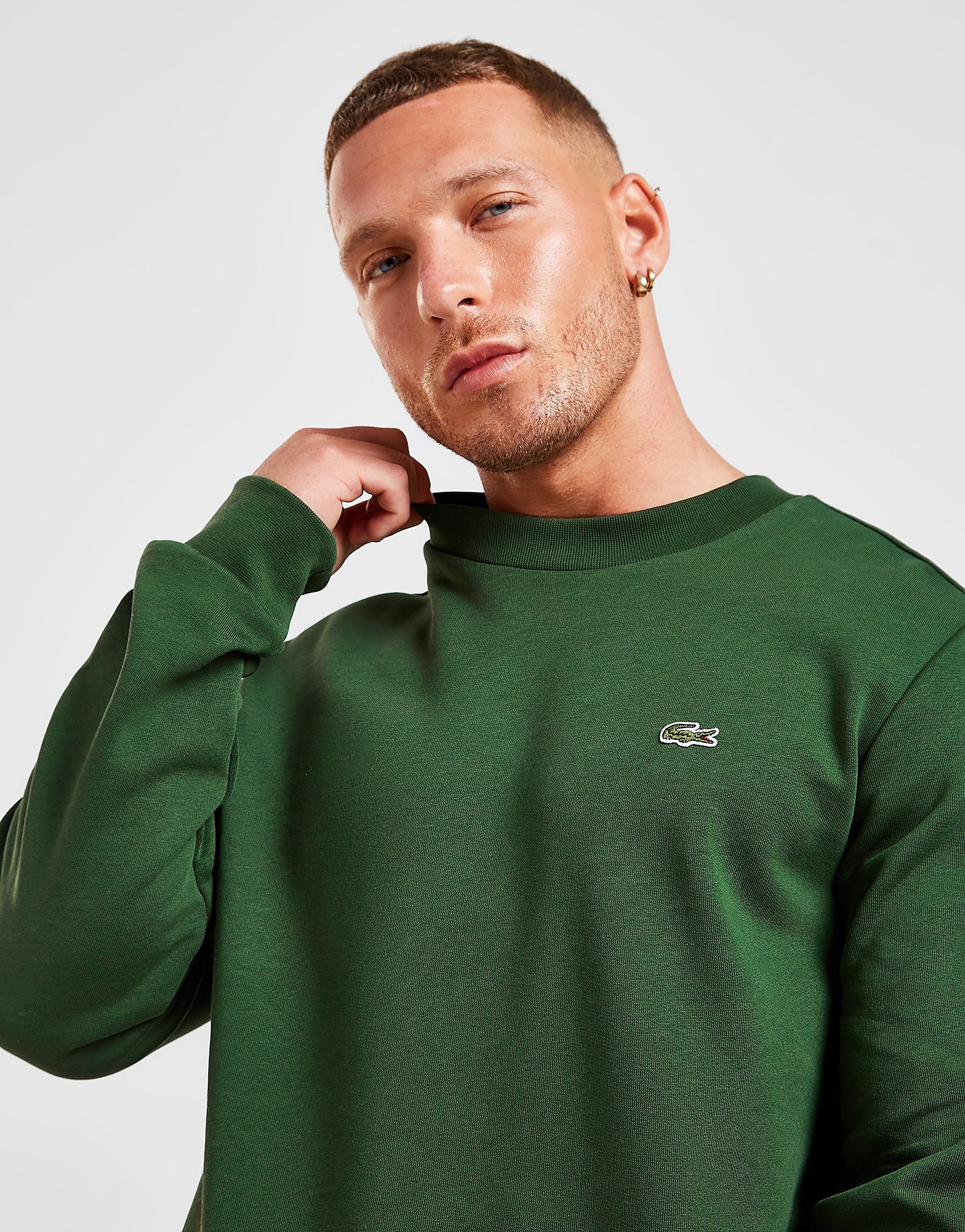

Lacoste Core Crew Sweatshirt - Green - Mens, Green
