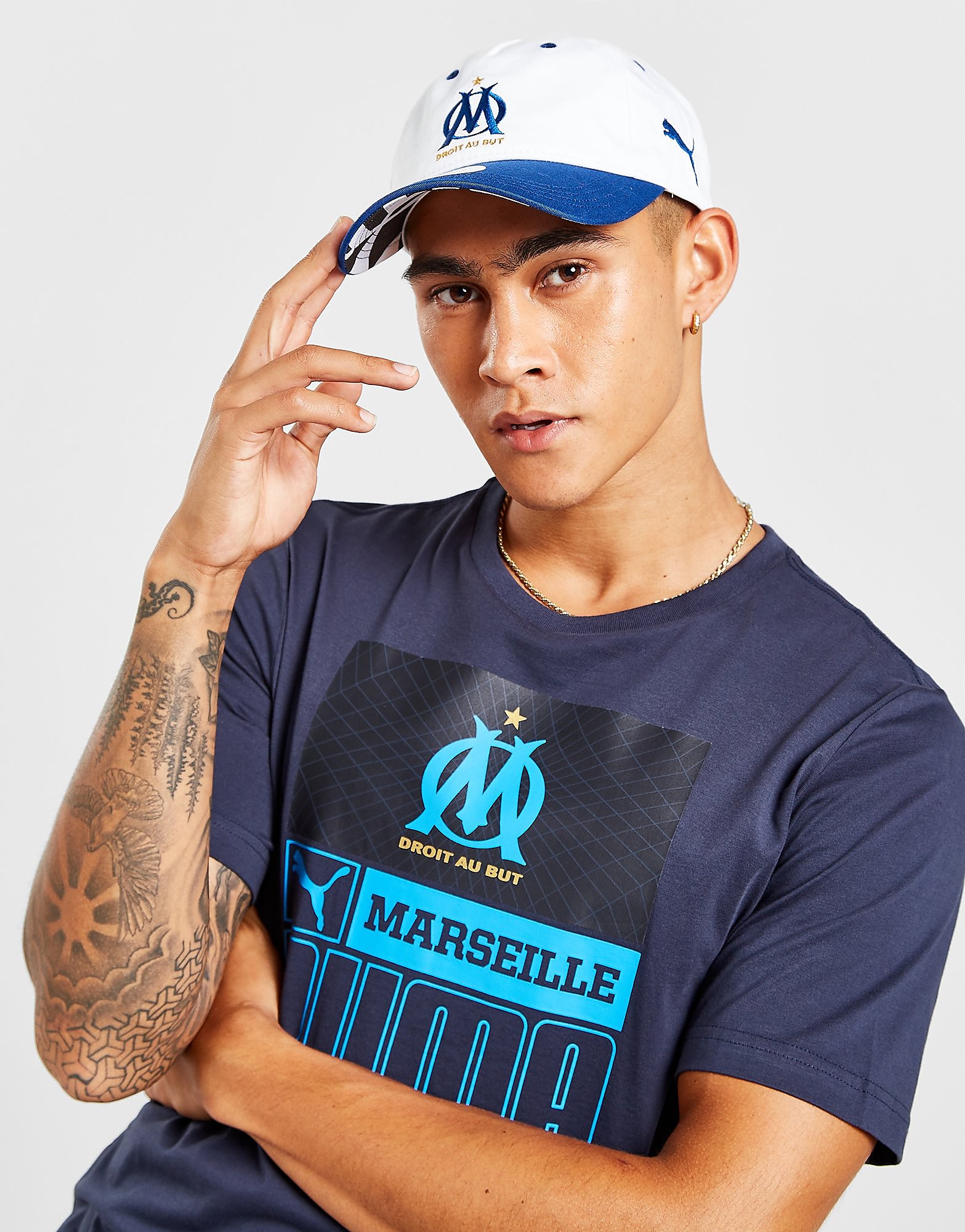 

Puma Olympique Marseille Cap - White/Blue - Womens, White/Blue