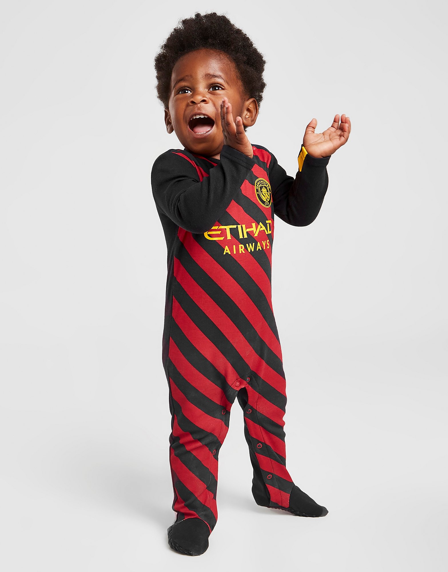

Official Team Manchester City FC 2022/23 Away Babygrow Infant - Red - Kids, Red