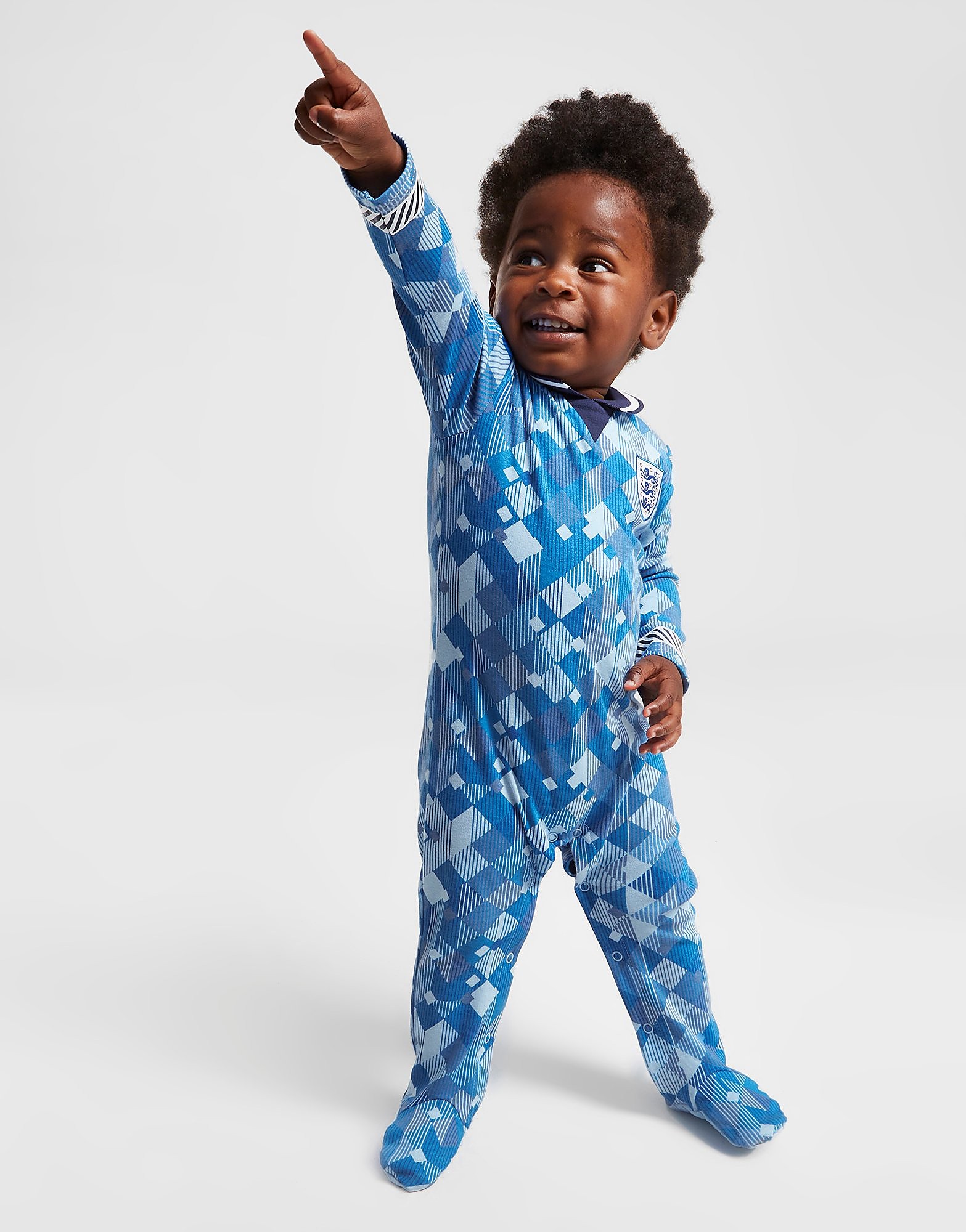 

Official Team England Retro '90 Third Babygrow Infant - Blue - Kids, Blue