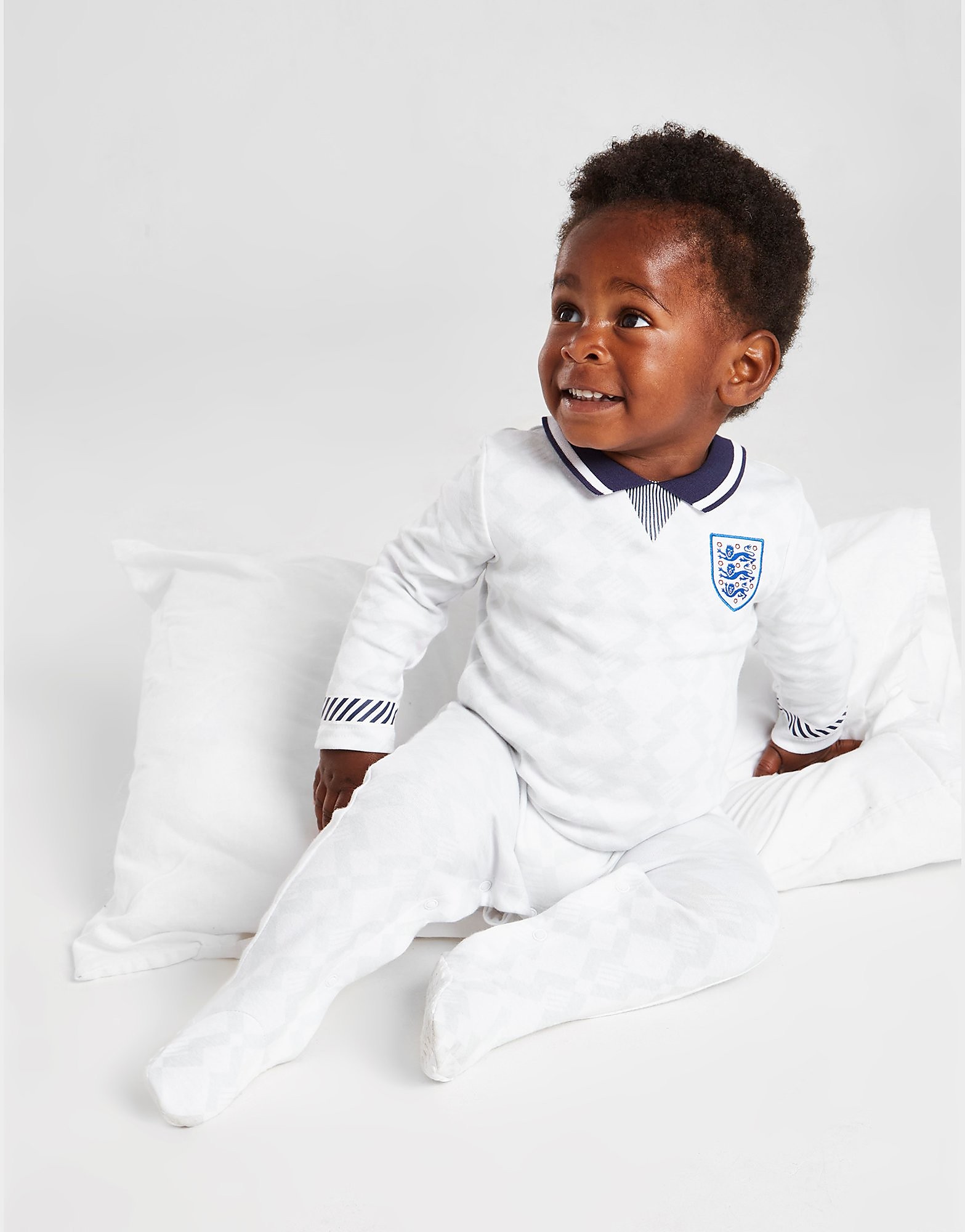 

Official Team England Retro '90 Home Babygrow Infant - White - Kids, White