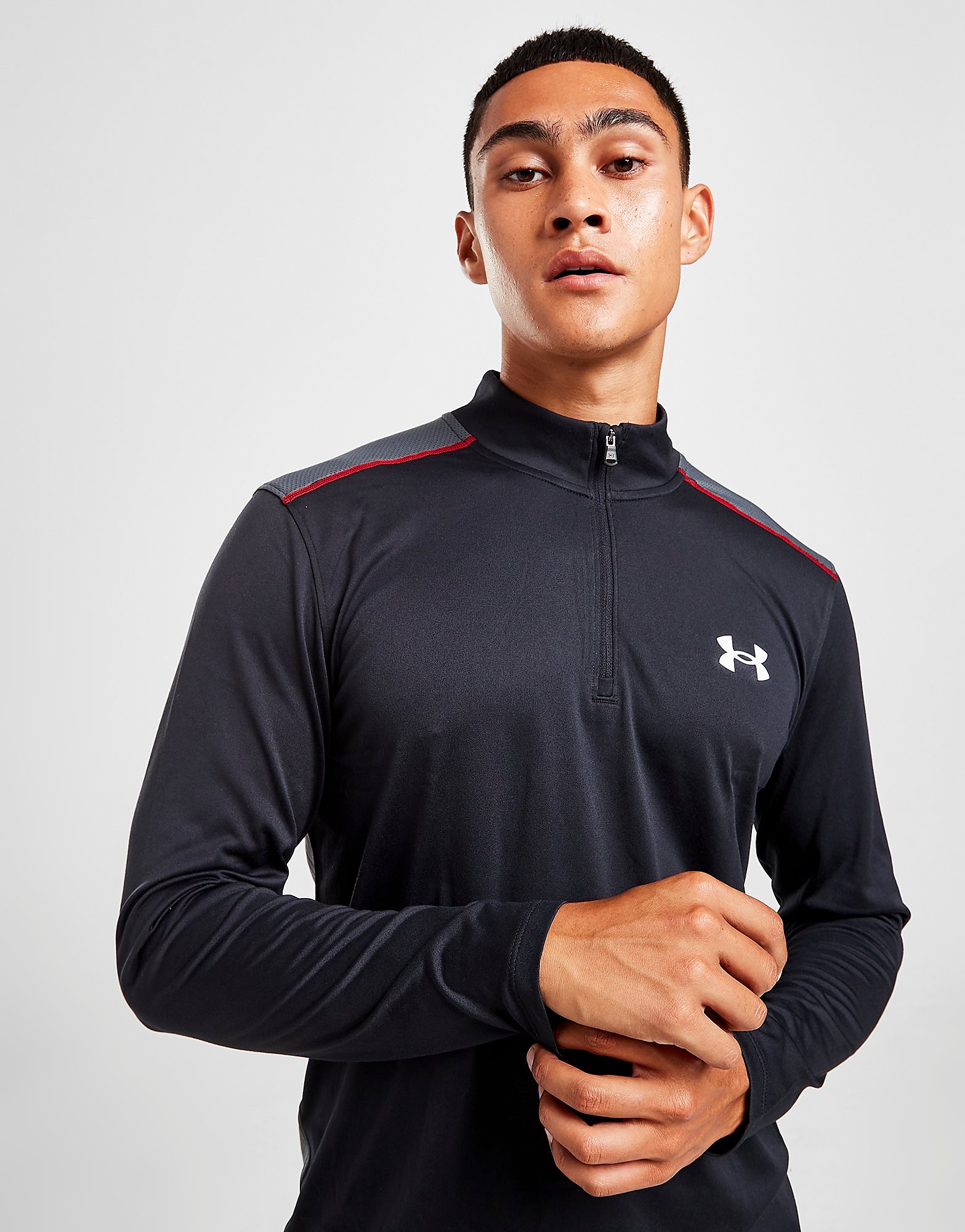 

Under Armour HeatGear 1/4 Zip Top - Only at JD - Black - Mens, Black
