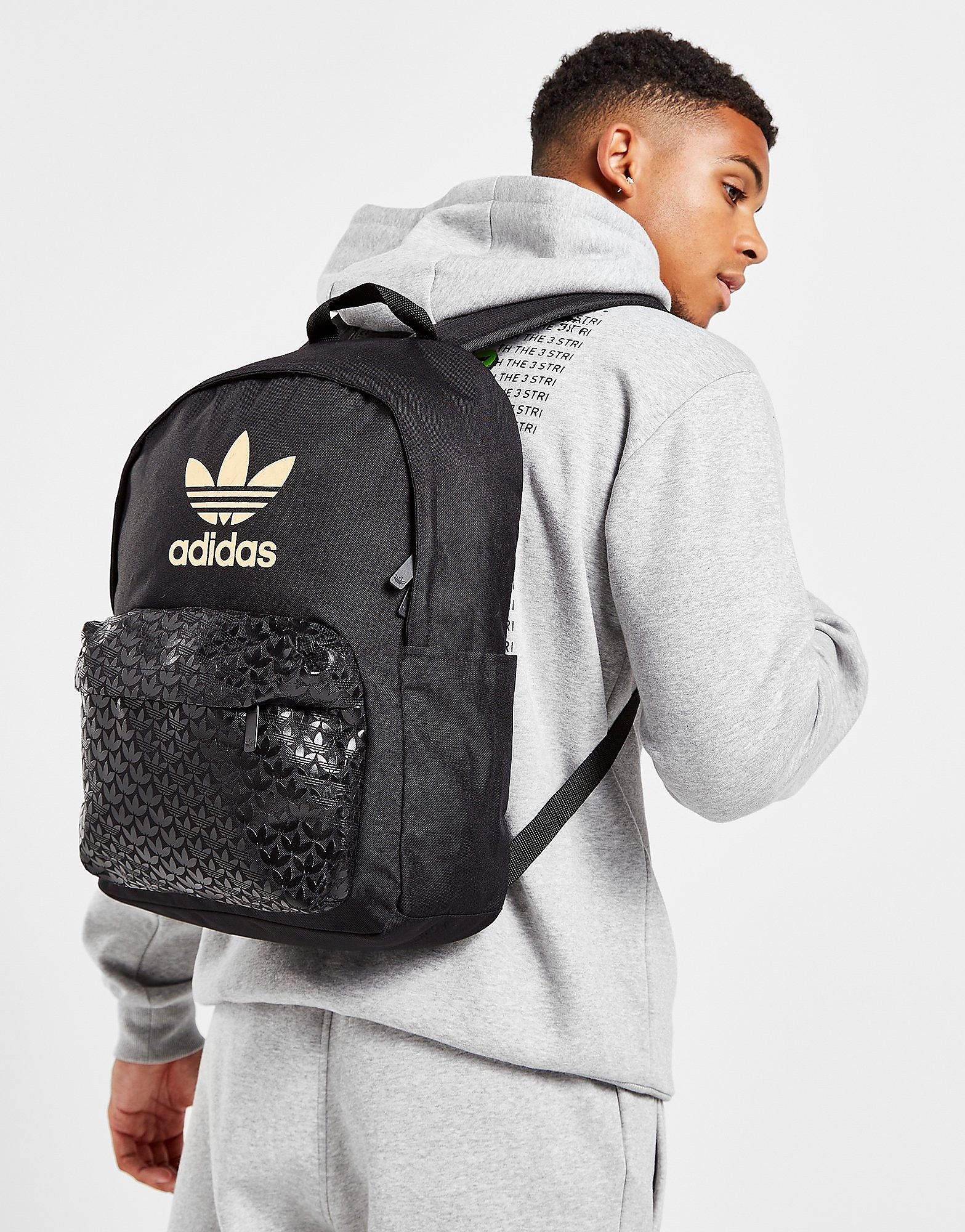

adidas Originals Classic Printed Backpack - Black - Womens, Black