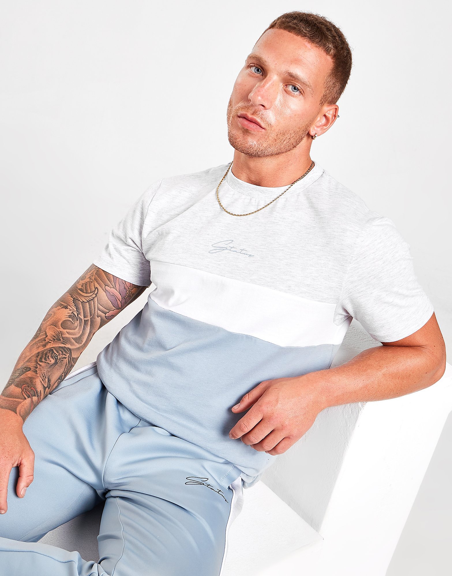 

Status Trio T-Shirt - Blue - Mens, Blue