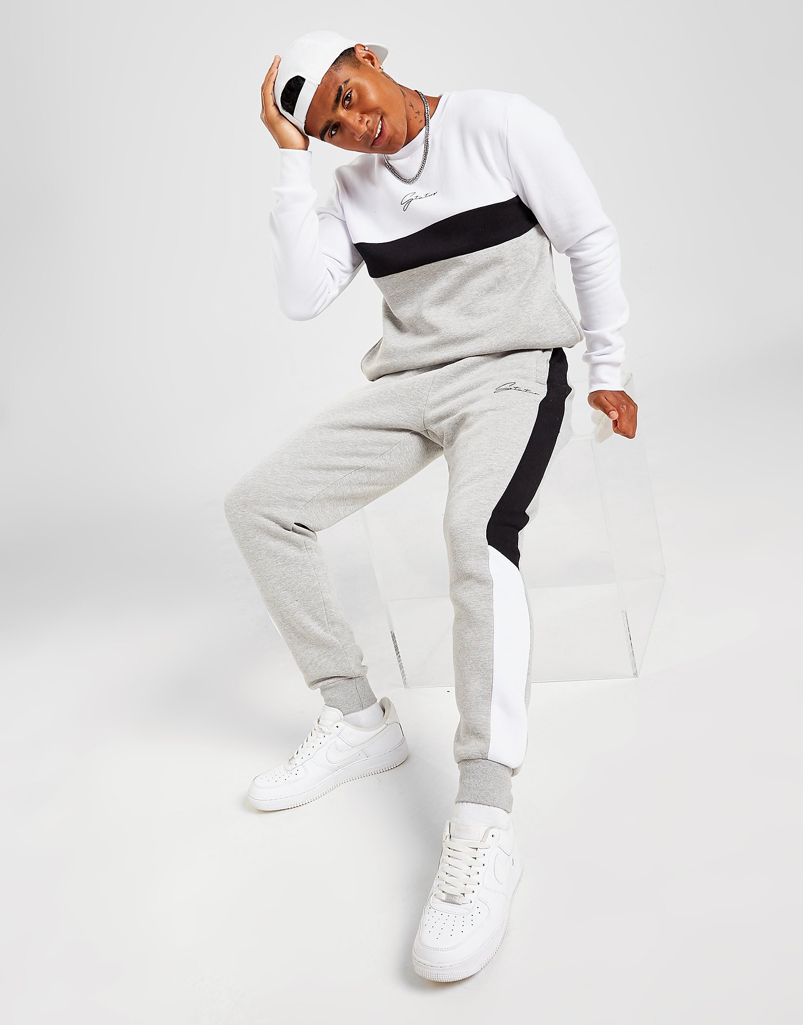 

Status Trio Crew Tracksuit - Grey - Mens, Grey