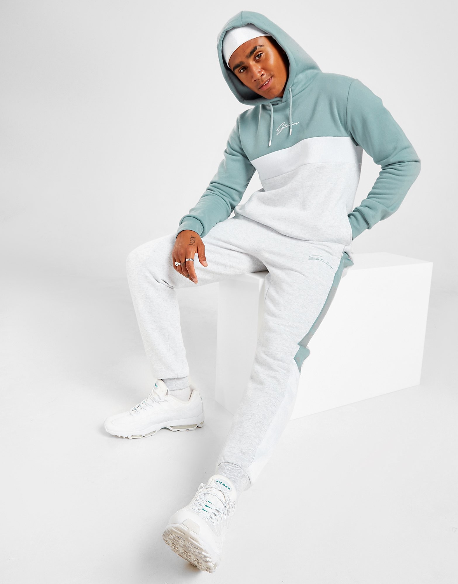 

Status Trio Overhead Hooded Tracksuit - Grey - Mens, Grey