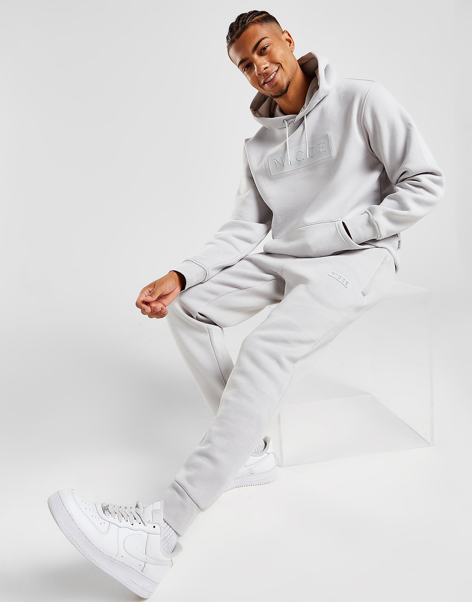 Nicce Peak Joggers - Grey - Mens, Grey
