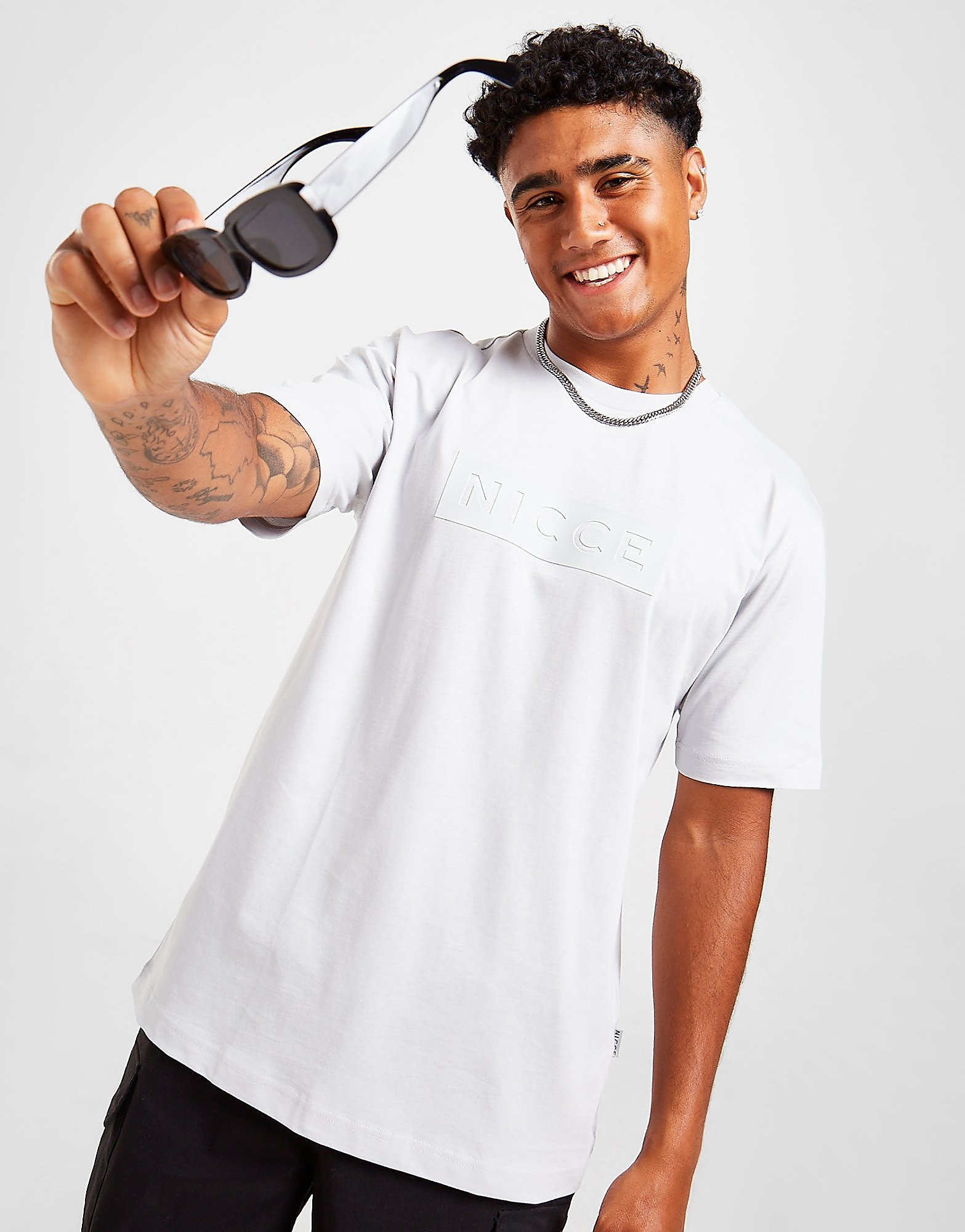 

Nicce Peak T-Shirt - Grey - Mens, Grey