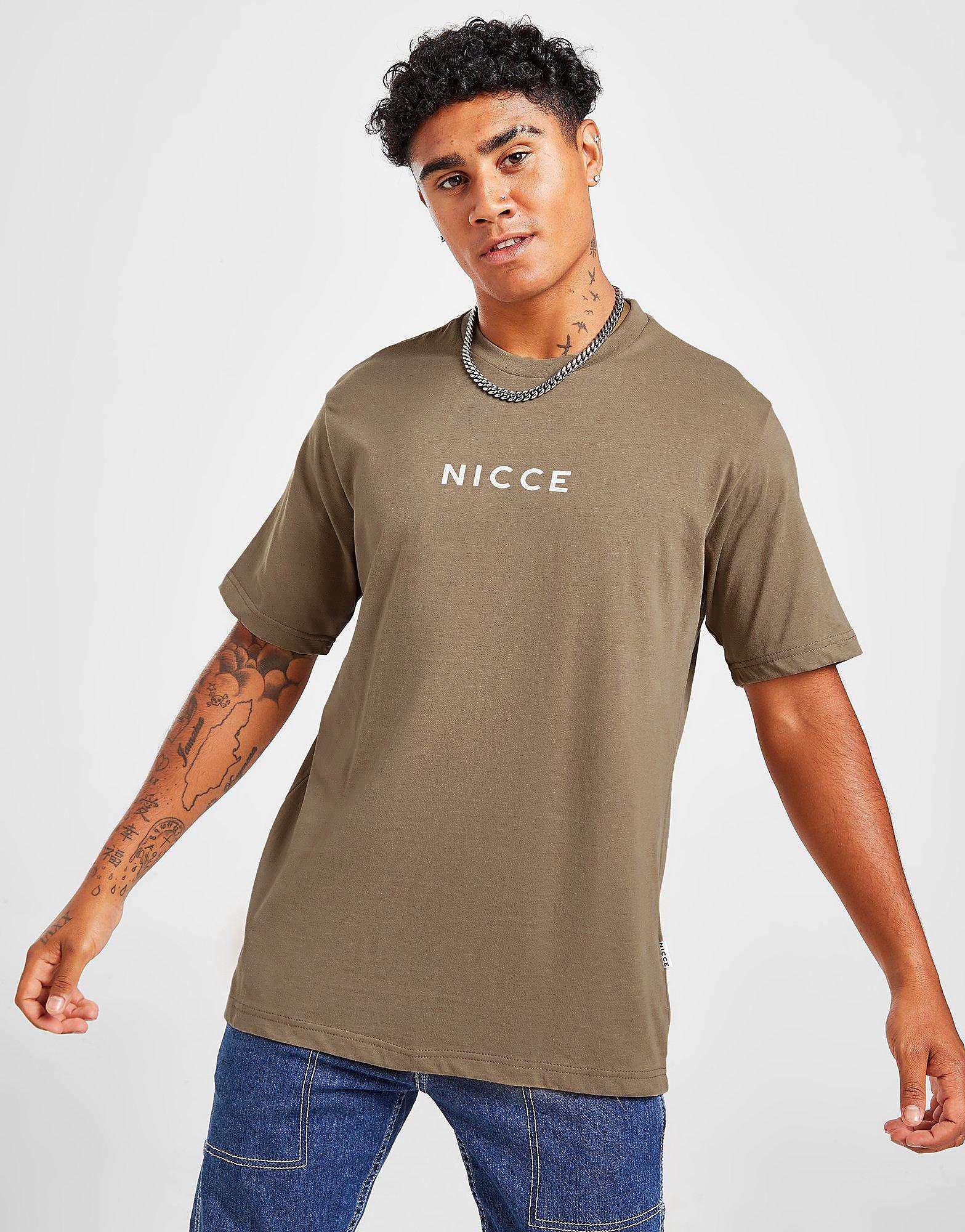 Nicce Centre Logo T-Shirt - Brown - Mens, Brown