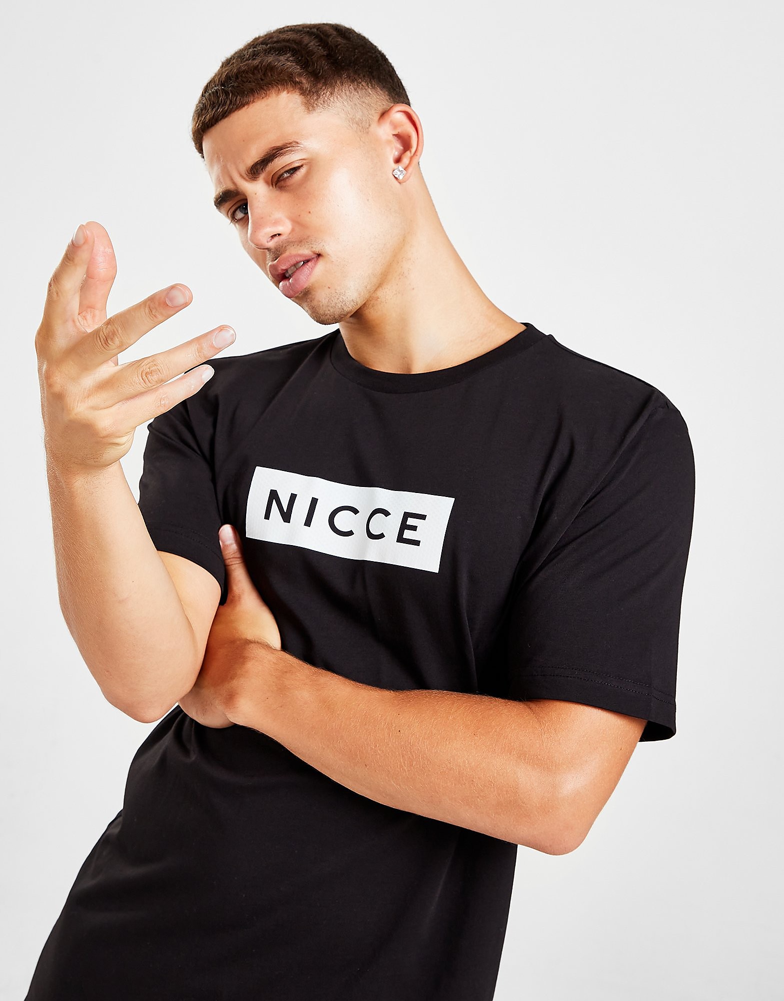 

Nicce Imprint T-Shirt - Black - Mens, Black