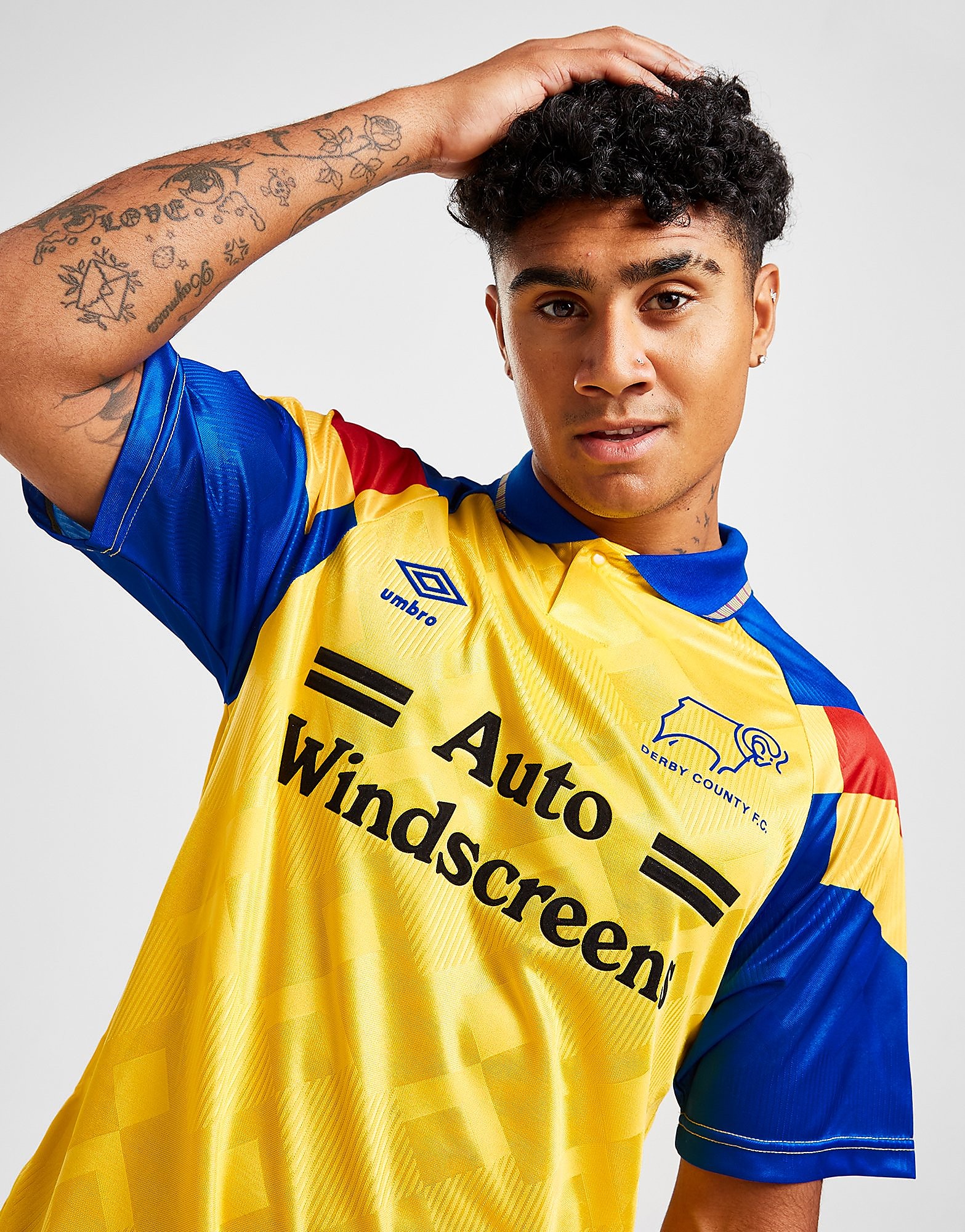 

Score Draw Derby County FC '92 Retro Away Shirt - Yellow - Mens, Yellow