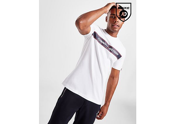 Tommy Hilfiger Tape Logo T-Shirt, White