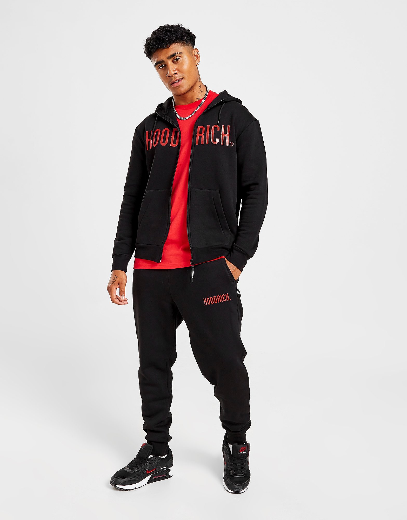 

Hoodrich Link Full Zip Tracksuit - Black - Mens, Black