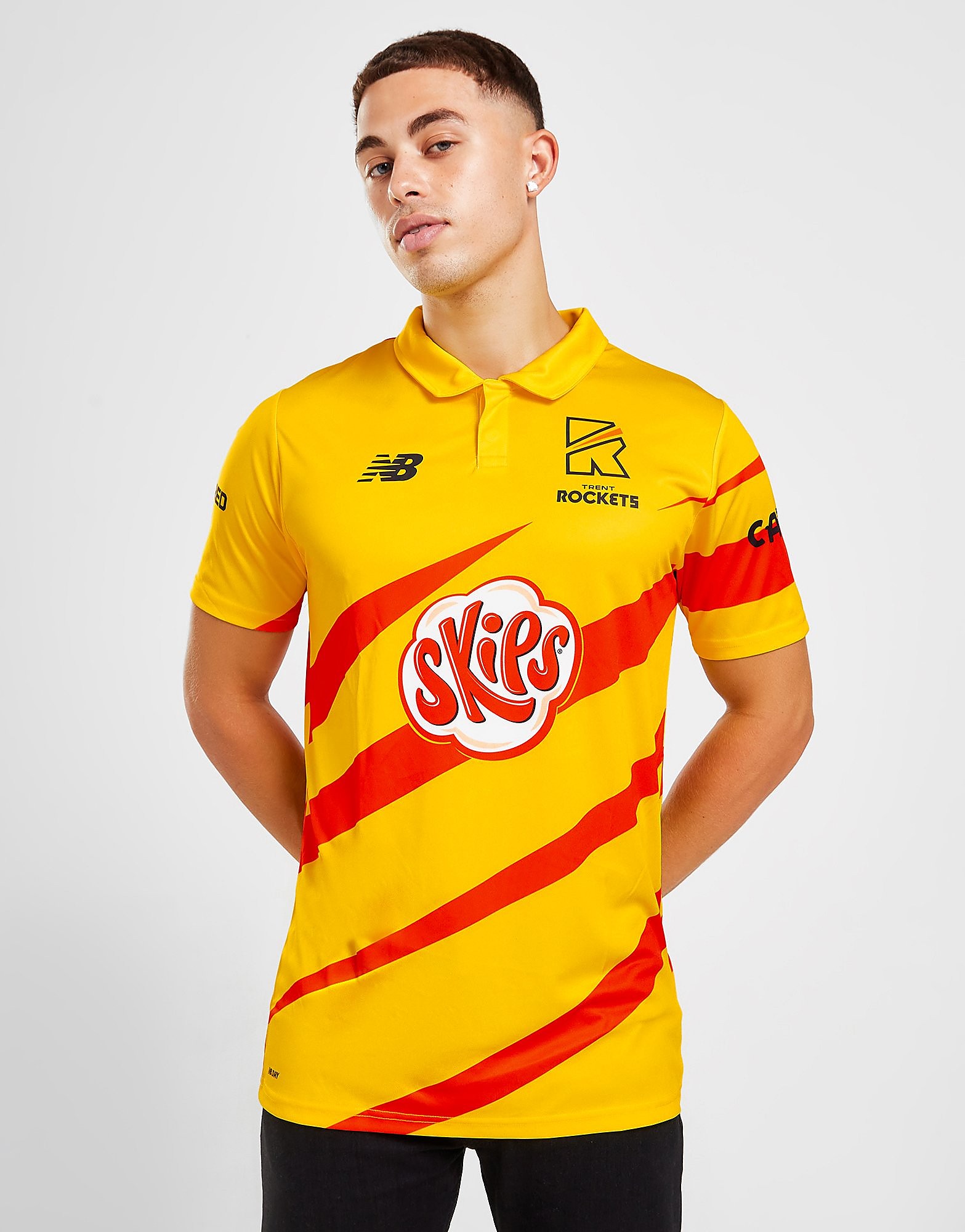 

New Balance The Hundred Trent Rockets Polo Shirt - Yellow - Mens, Yellow