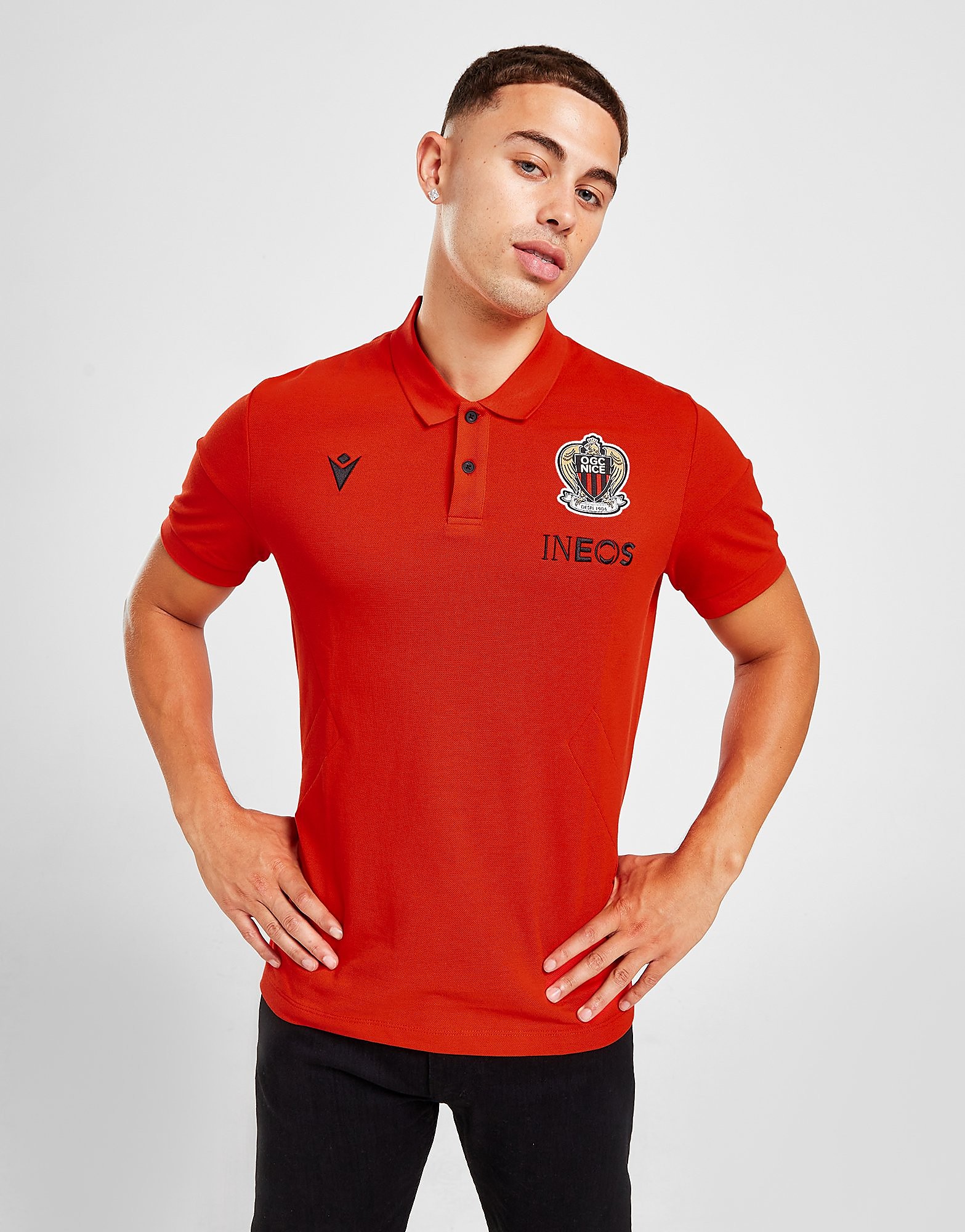 

Macron OGC Nice Short Sleeve Polo Shirt - Red - Mens, Red