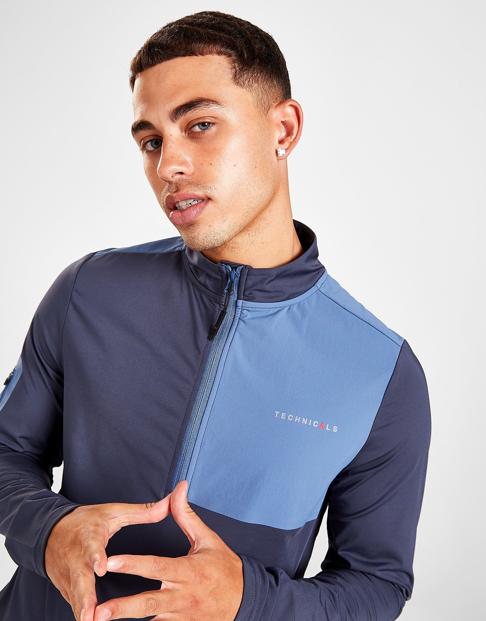 

Technicals Wire 1/4 Zip Top - Blue - Mens, Blue