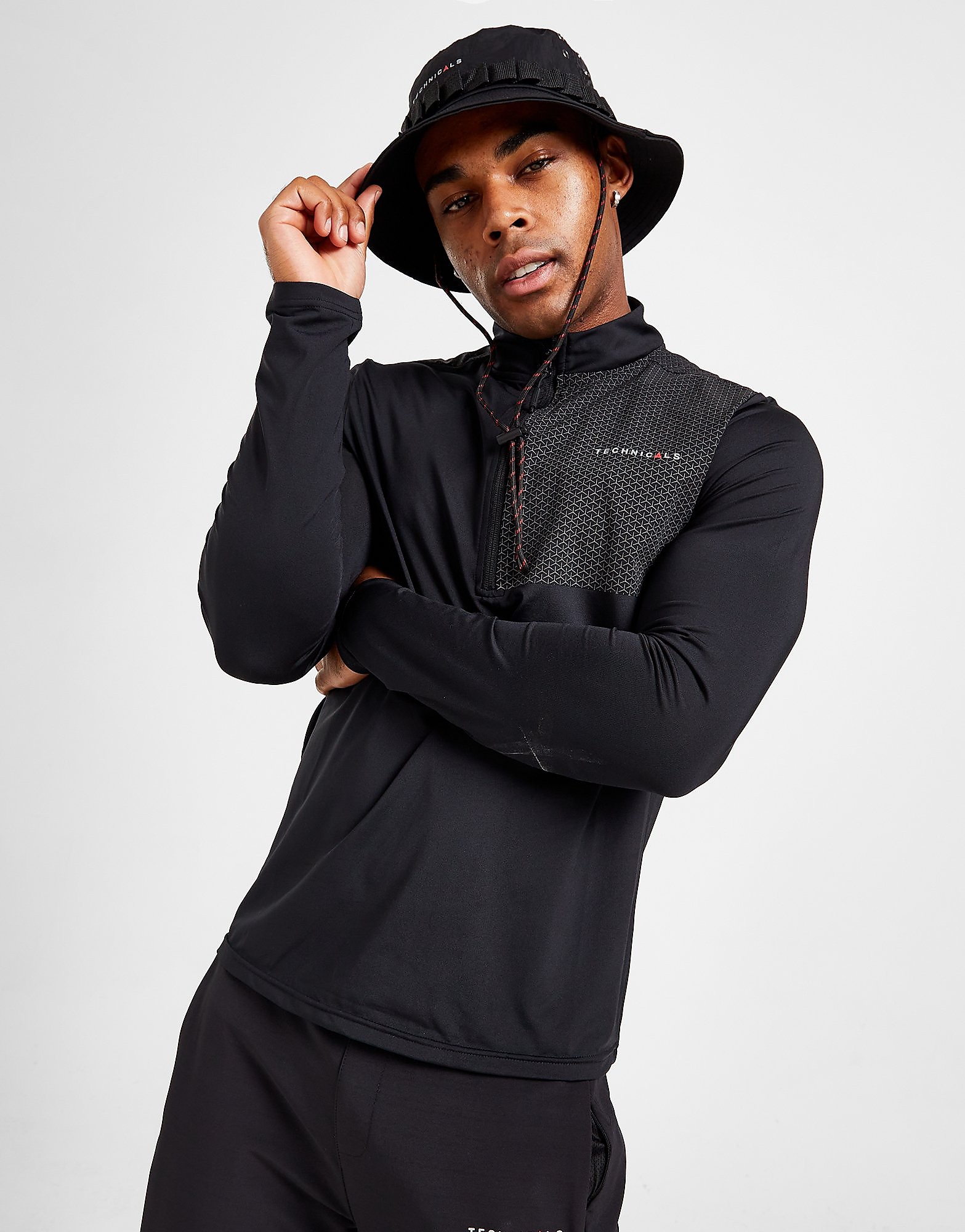 

Technicals Wire 1/4 Zip Top - Black - Mens, Black