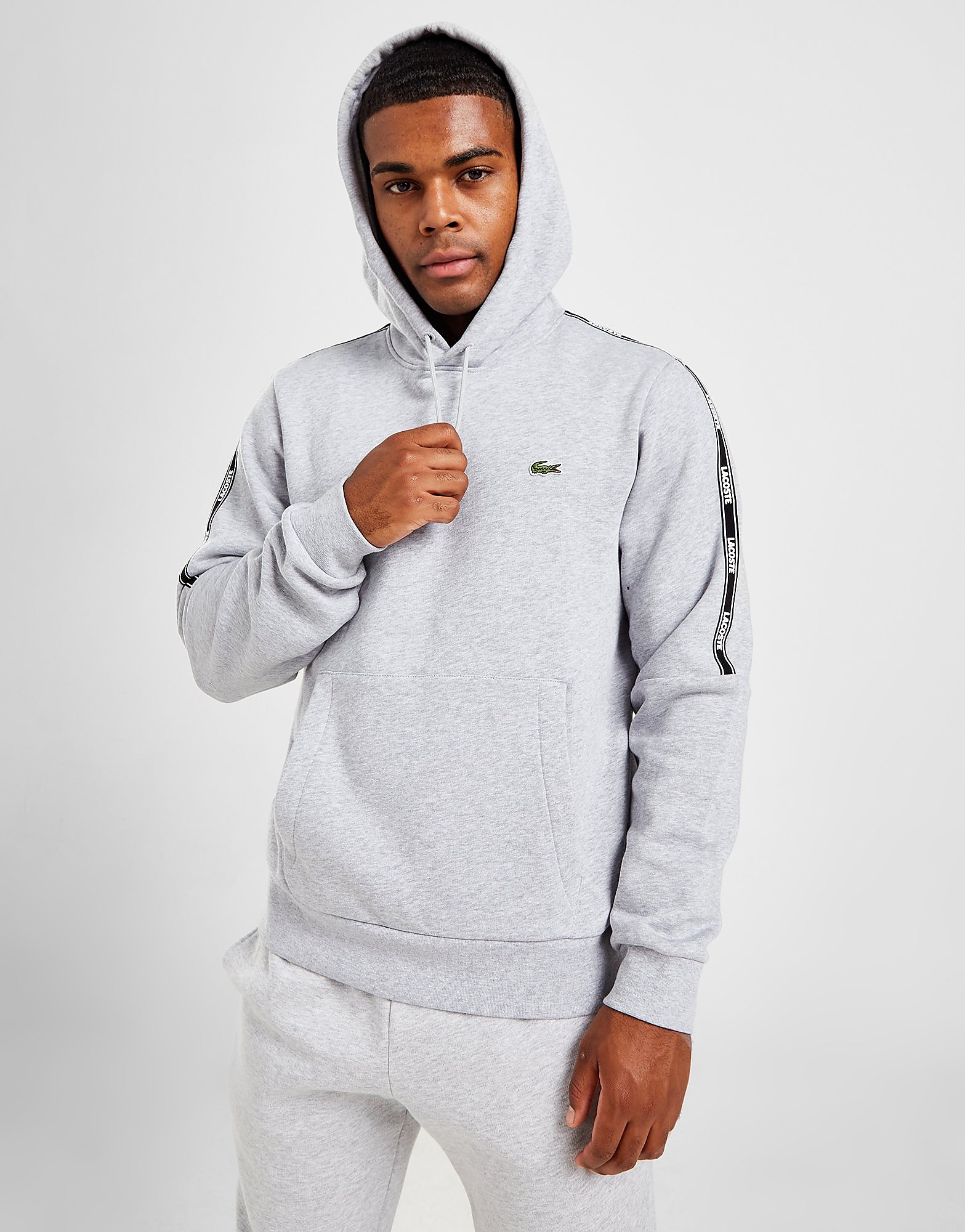 

Lacoste Tape Overhead Hoodie - Only at JD - Grey - Mens, Grey