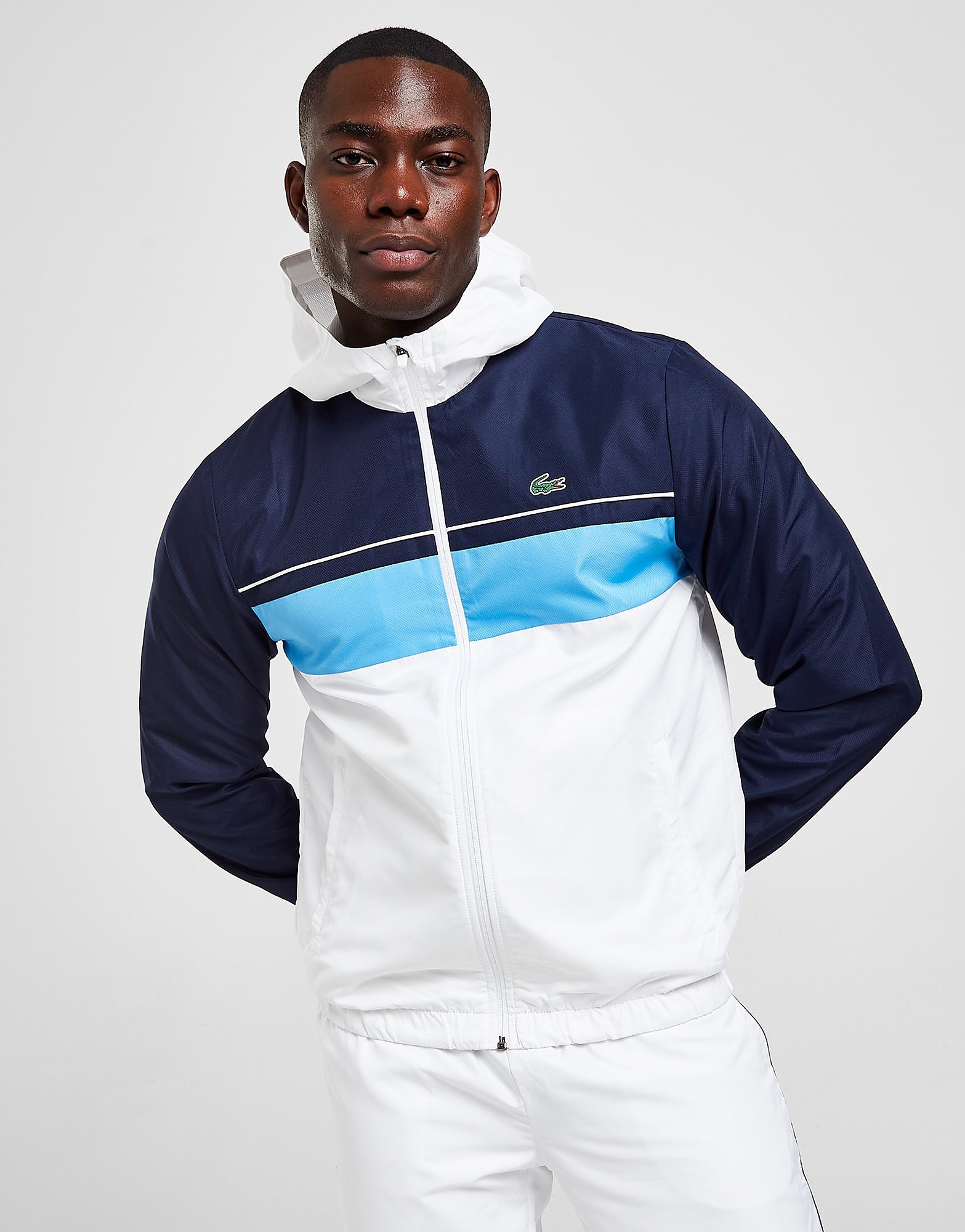 

Lacoste Colour Block Woven Tracksuit - White/Navy - Mens, White/Navy