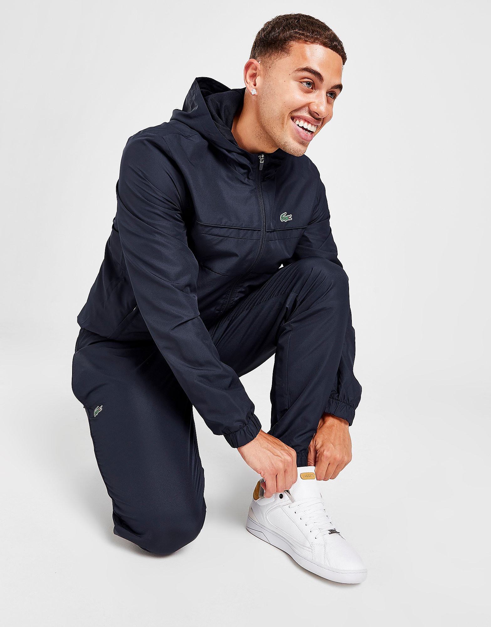 

Lacoste Guppy Full Zip Hooded Tracksuit - Blue - Mens, Blue