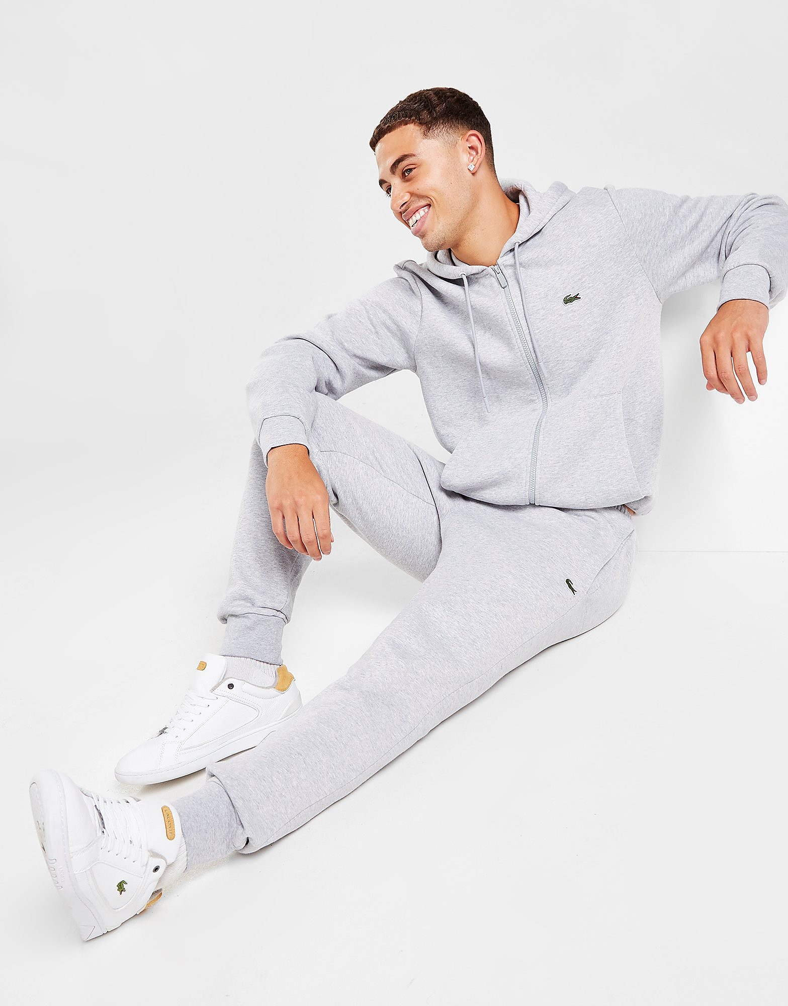 

Lacoste Core Full Zip Hoodie Tracksuit - Grey - Mens, Grey