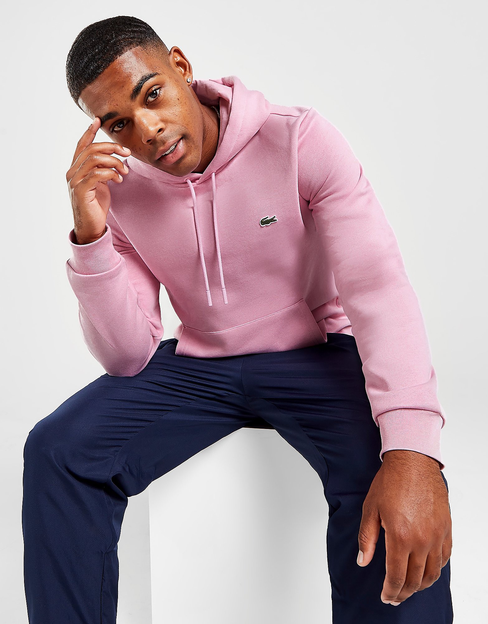 

Lacoste Core Overhead Hoodie - Pink - Mens, Pink