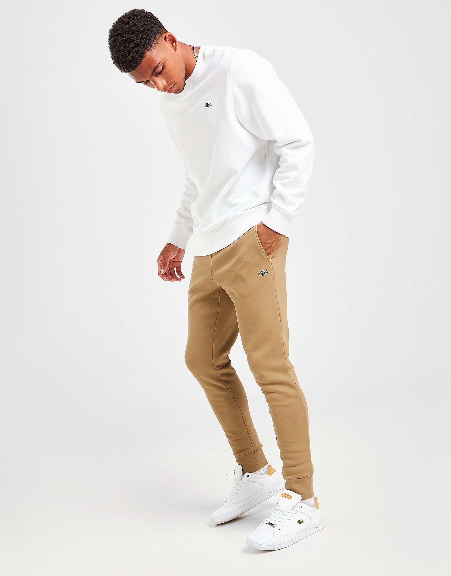 

Lacoste Slim Cuffed Fleece Pants - Brown - Mens, Brown