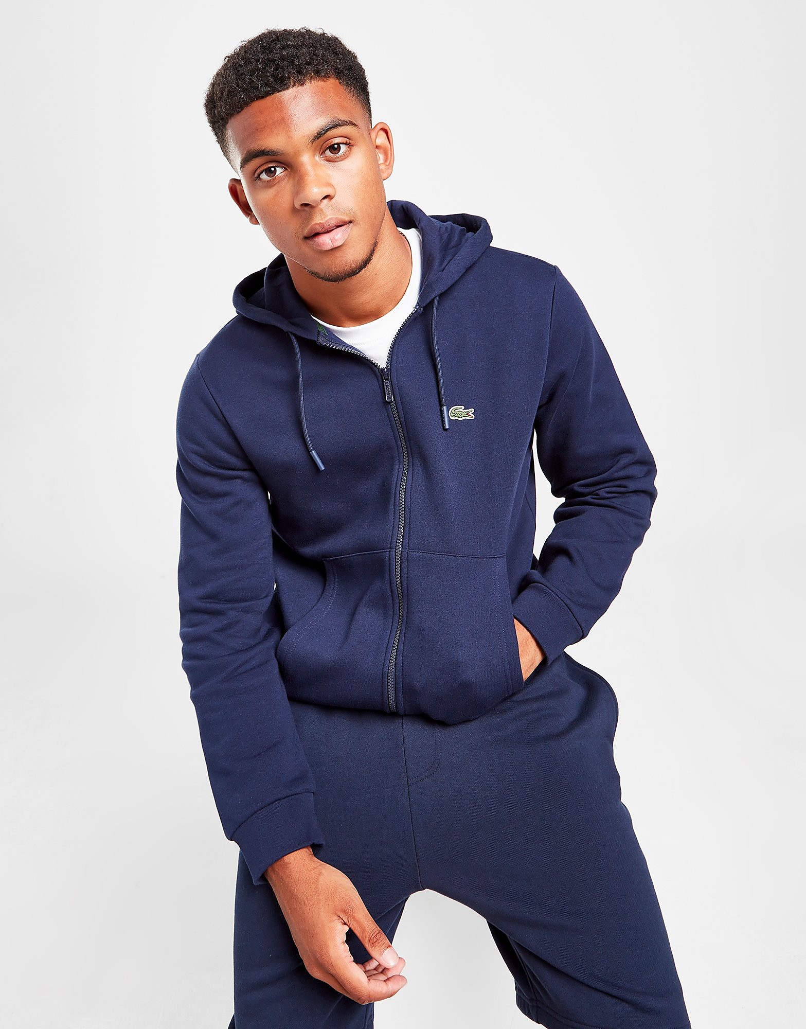 

Lacoste Core Full Zip Hoodie - Blue - Mens, Blue