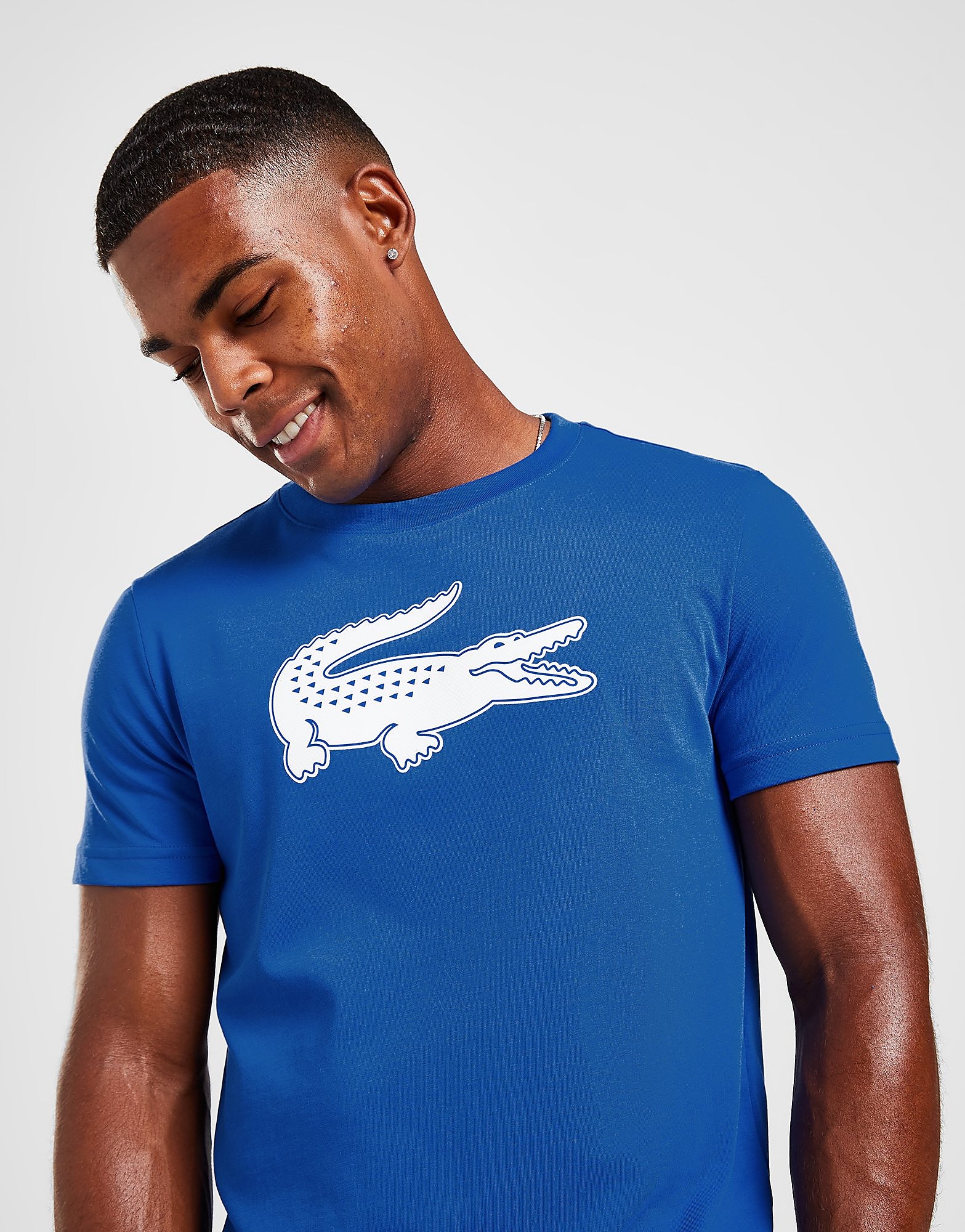 

Lacoste Large Crocodile T-Shirt - Blue - Mens, Blue