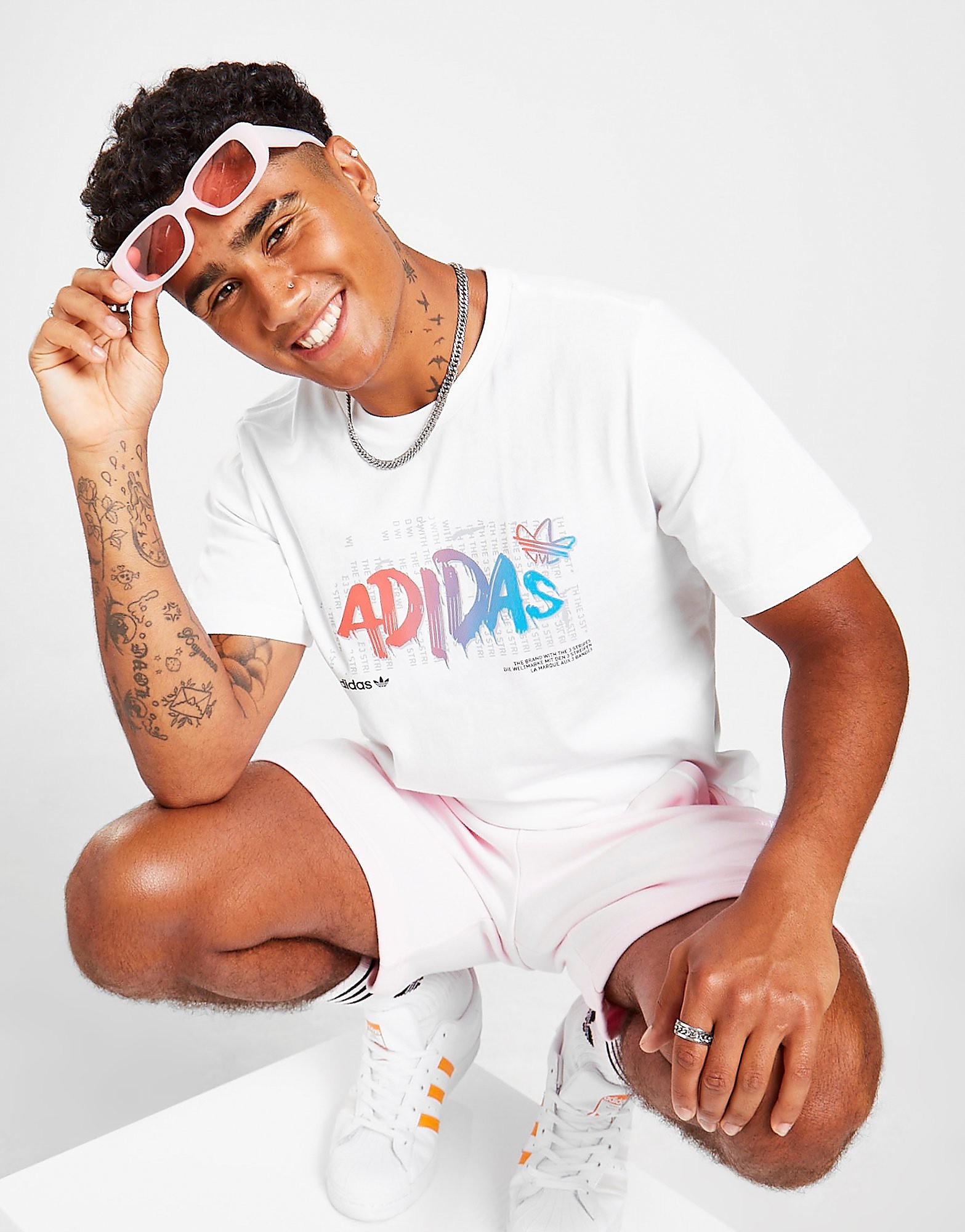

adidas Originals Graffiti T-Shirt - Only at JD - White - Mens, White
