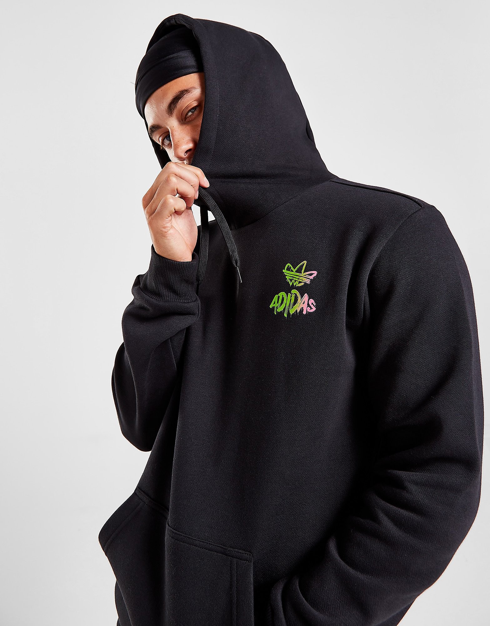 

adidas Originals Graffiti Hoodie - Only at JD - Black - Mens, Black