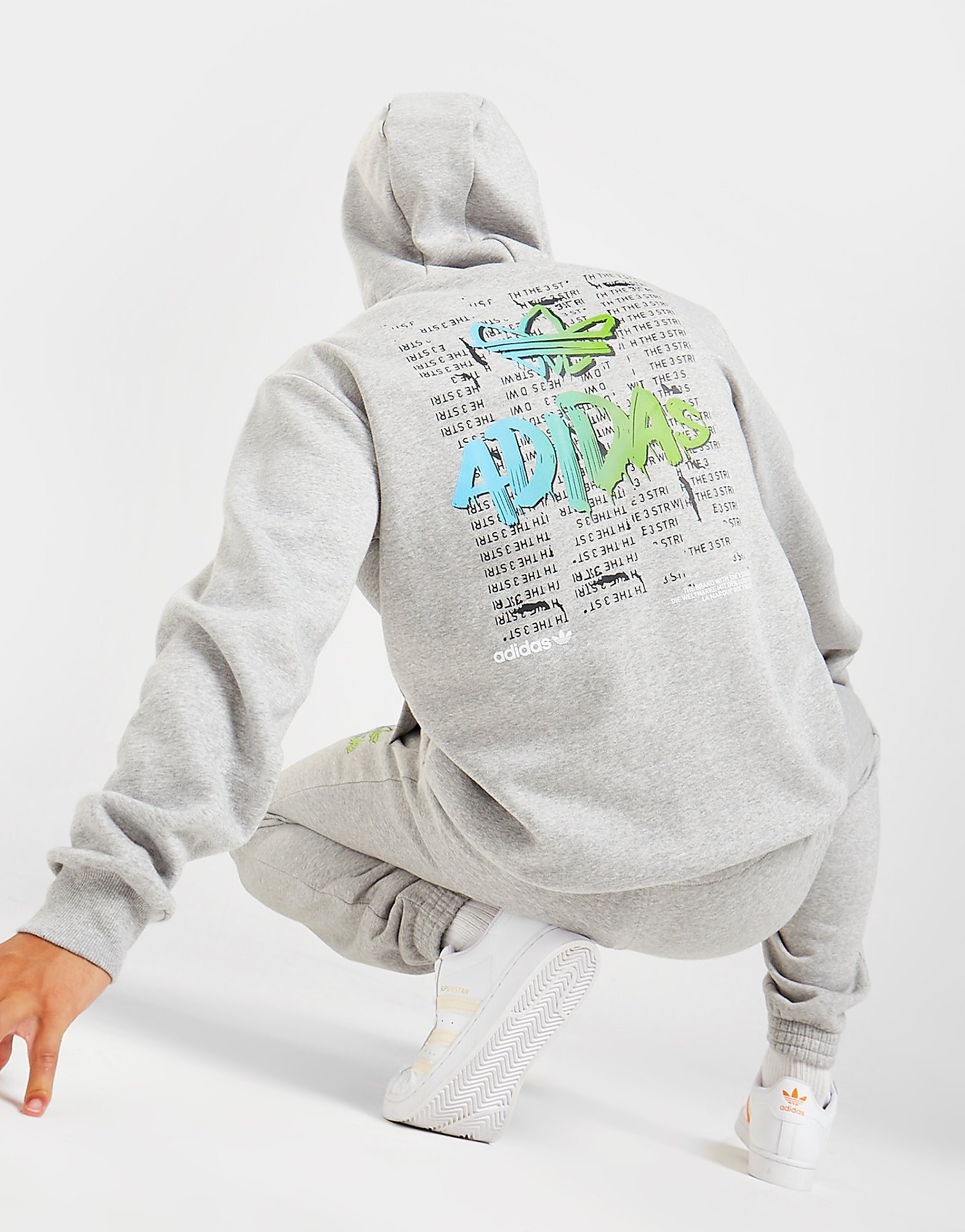

adidas Originals Graffiti Hoodie - Only at JD - Grey - Mens, Grey