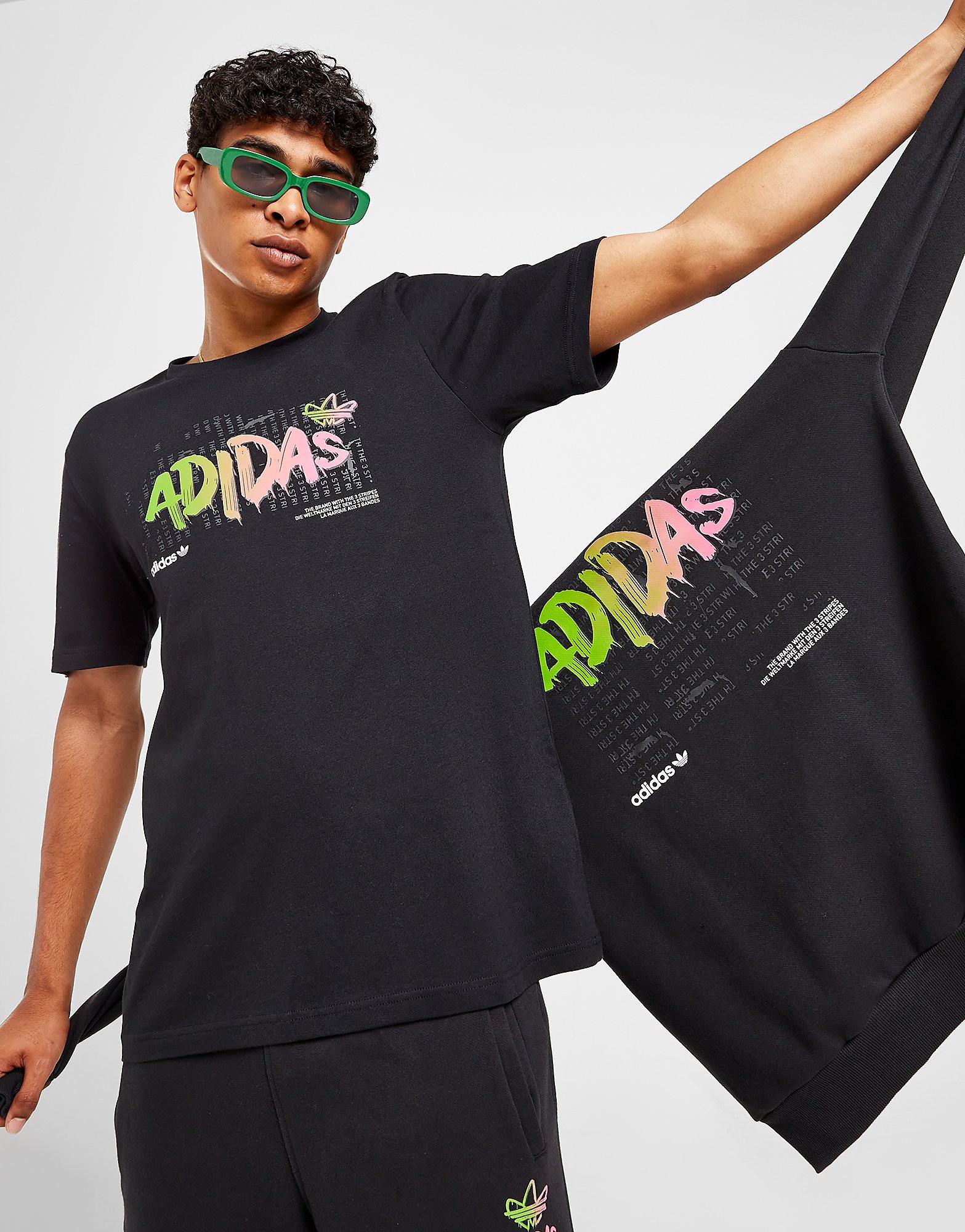 

adidas Originals Graffiti T-Shirt - Only at JD - Black - Mens, Black