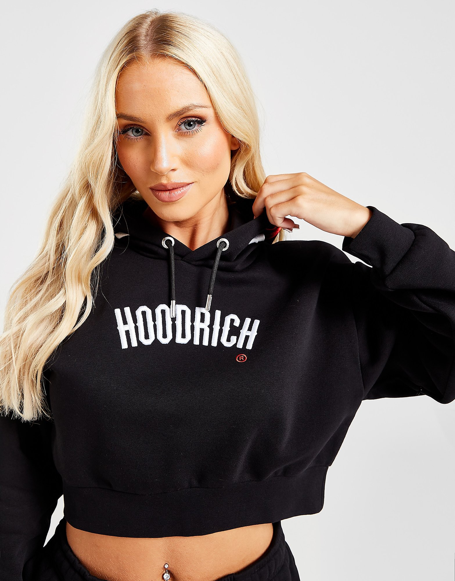 Hoodrich Camisola com Capuz Calor Crop - Preto - Womens, Preto