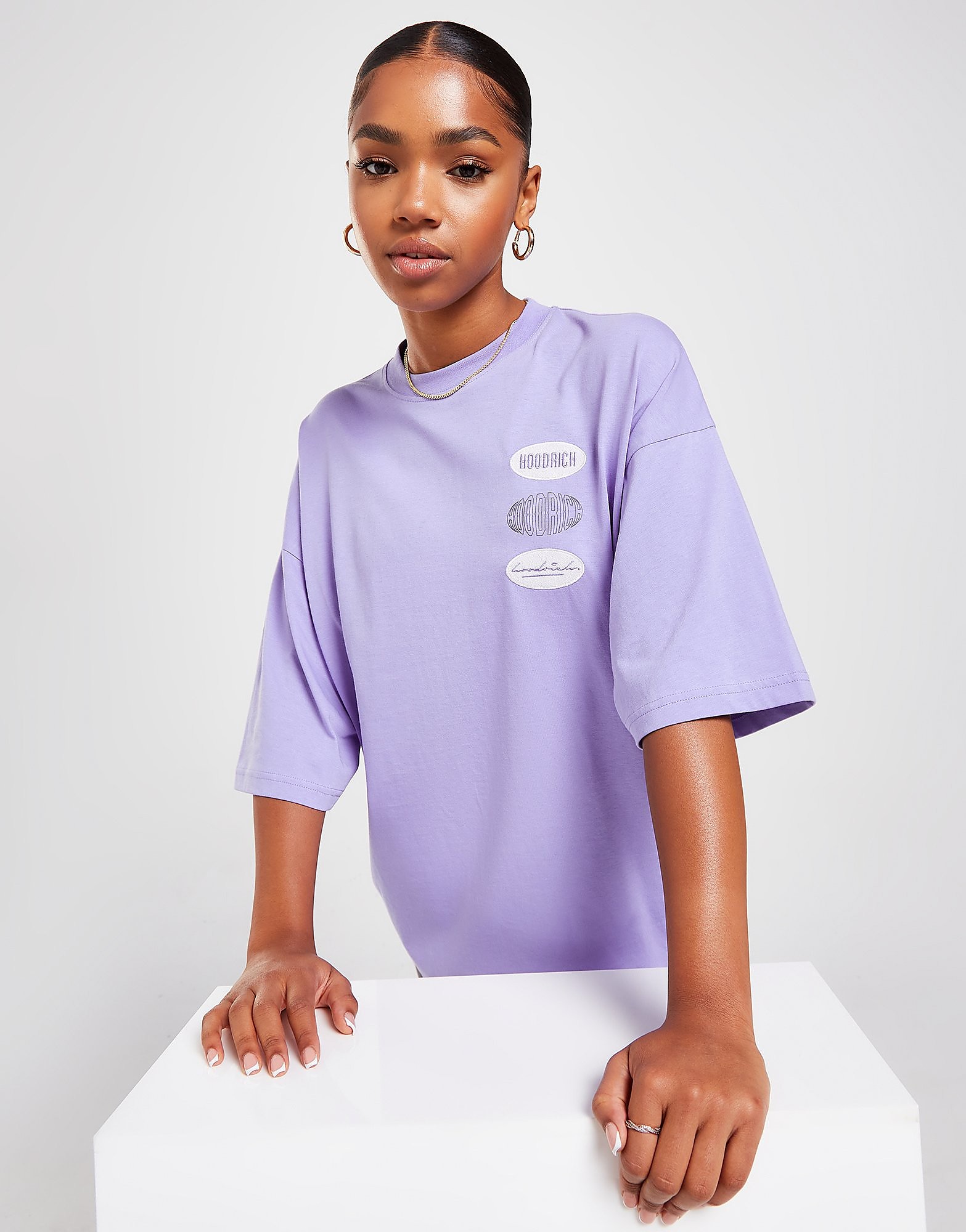 Hoodrich Swift Boyfriend T-Shirt - Only at JD - Purple - Womens, Purple