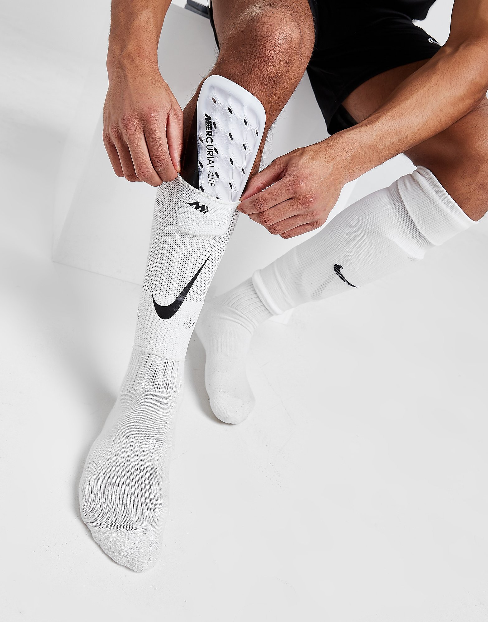 Nike Mercurial Lite Shin Guards - WHT - Mens, WHT