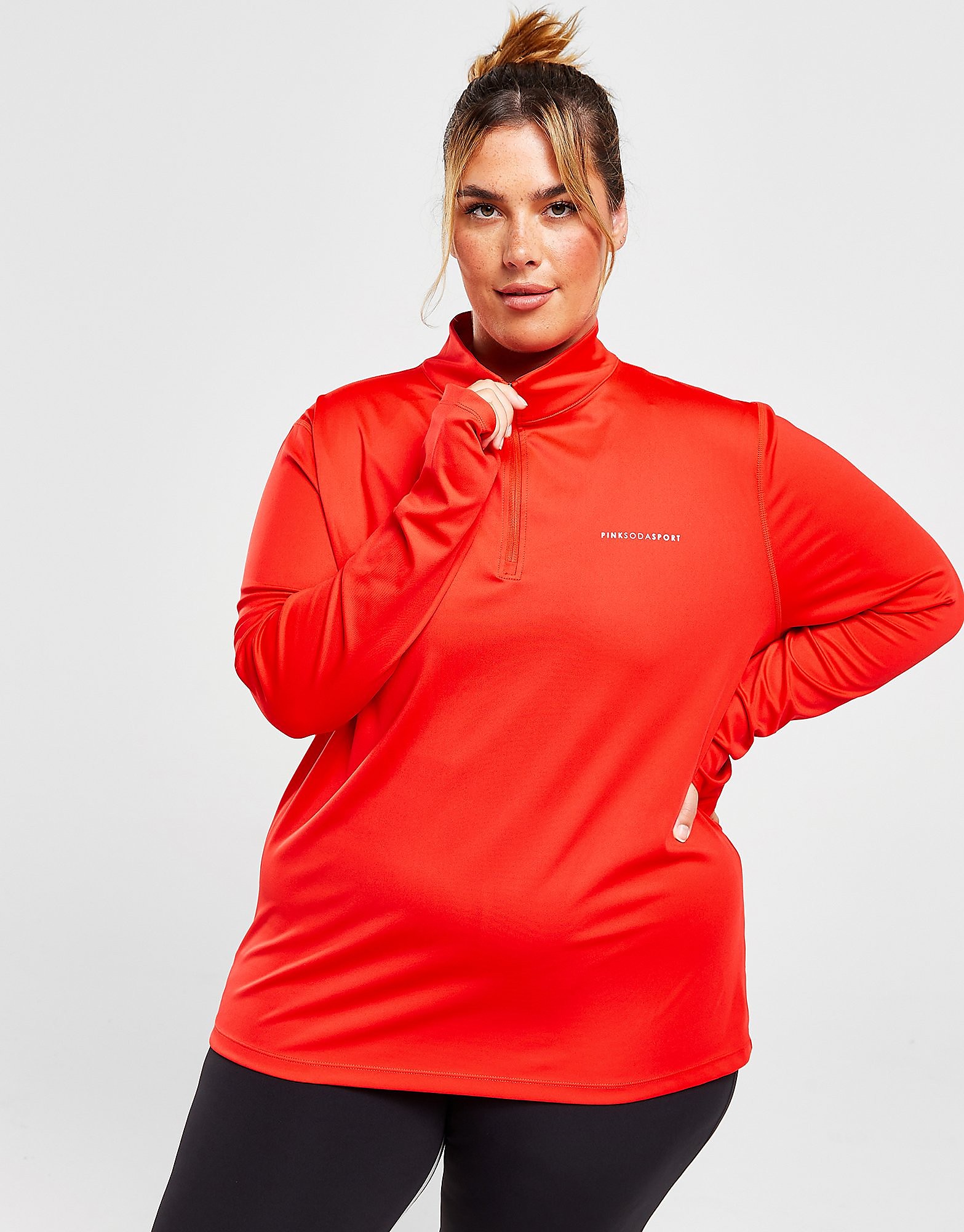 

Pink Soda Sport Plus Size 1/4 Zip Top - Only at JD - Red - Womens, Red