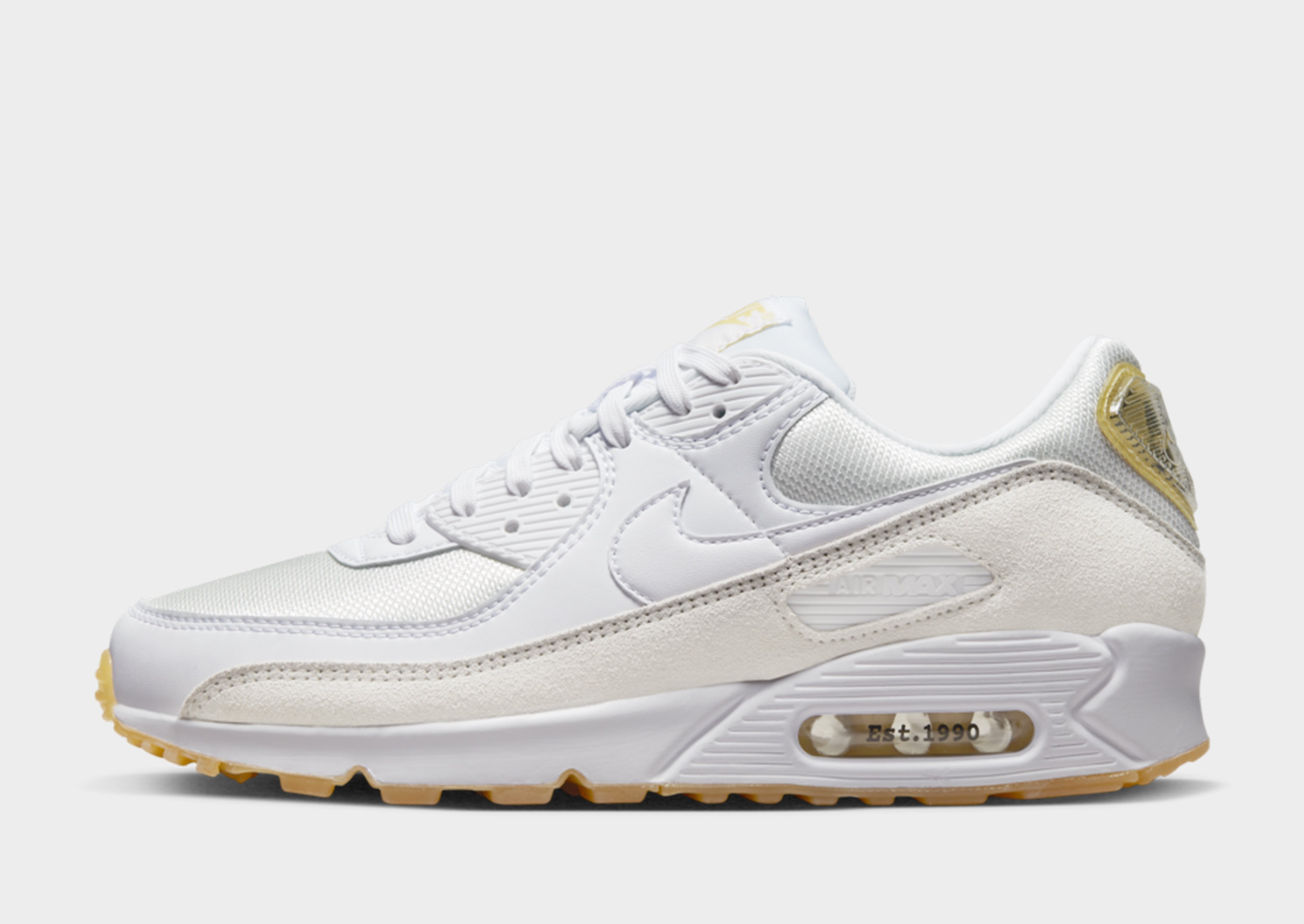 

Nike Air Max 90 SE - Summit White/White/Lemon Wash/White - Mens, Summit White/White/Lemon Wash/White