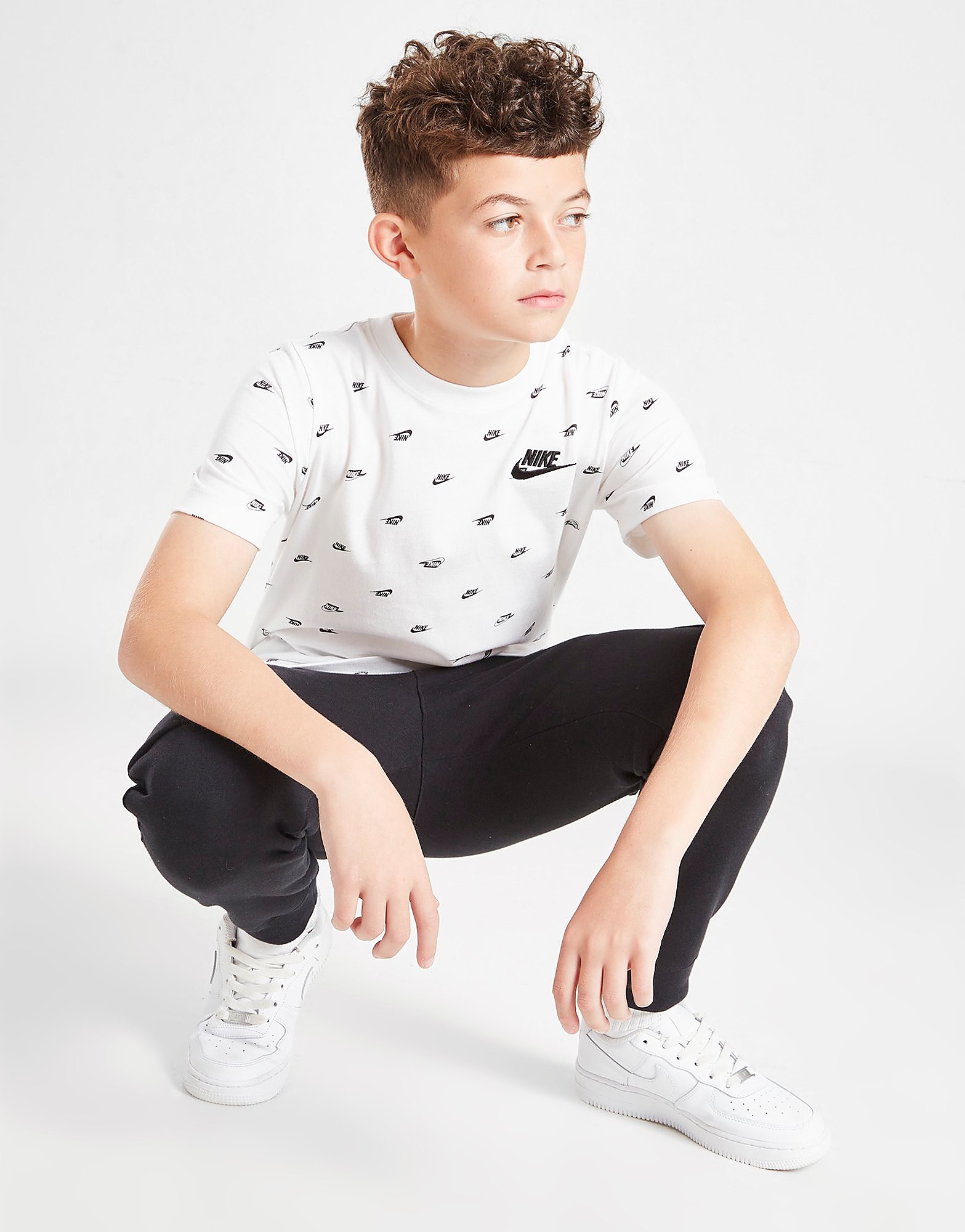 

Nike All Over Print Swoosh T-Shirt Junior - White - Kids, White