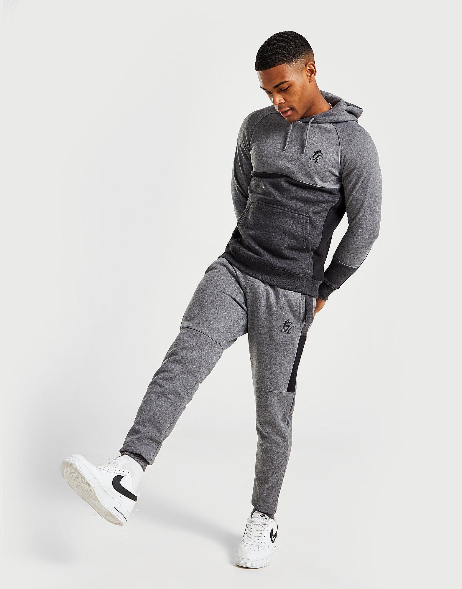 Gym King Minefield Hoodie Tracksuit - Grey, Grey