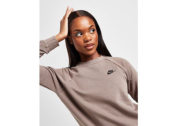 Nike Club Fleece Crew Sweatshirt, Olive Grey/Black