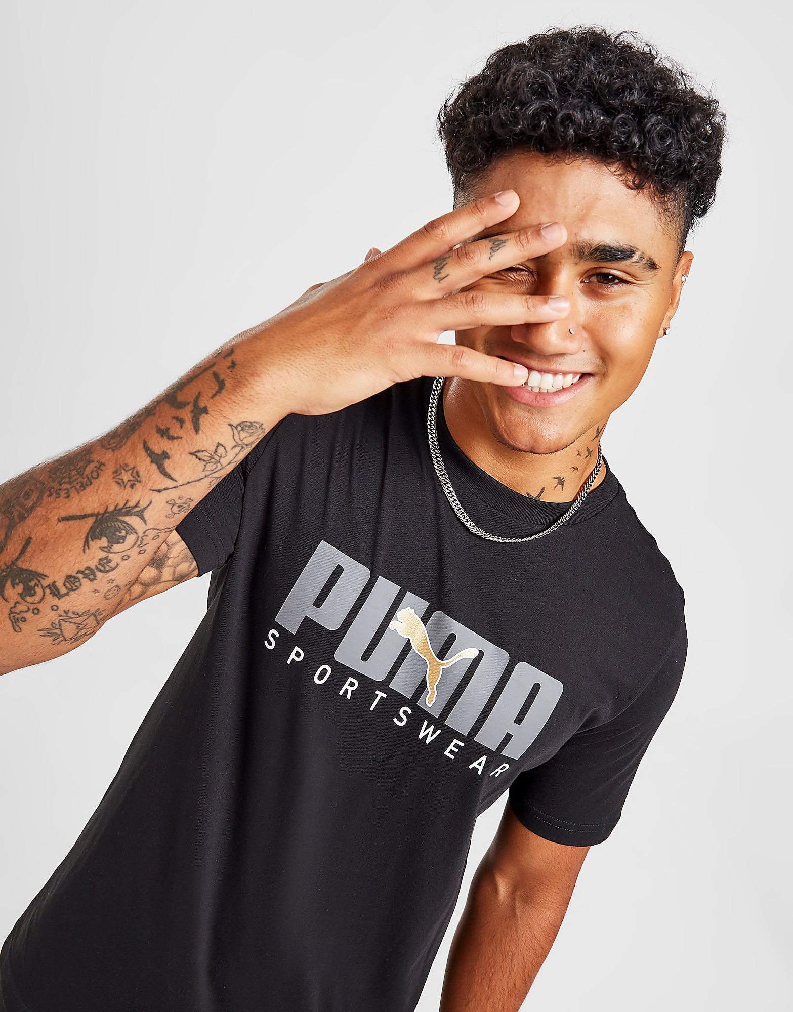 

Puma Sportswear T-Shirt - Only at JD - Black - Mens, Black