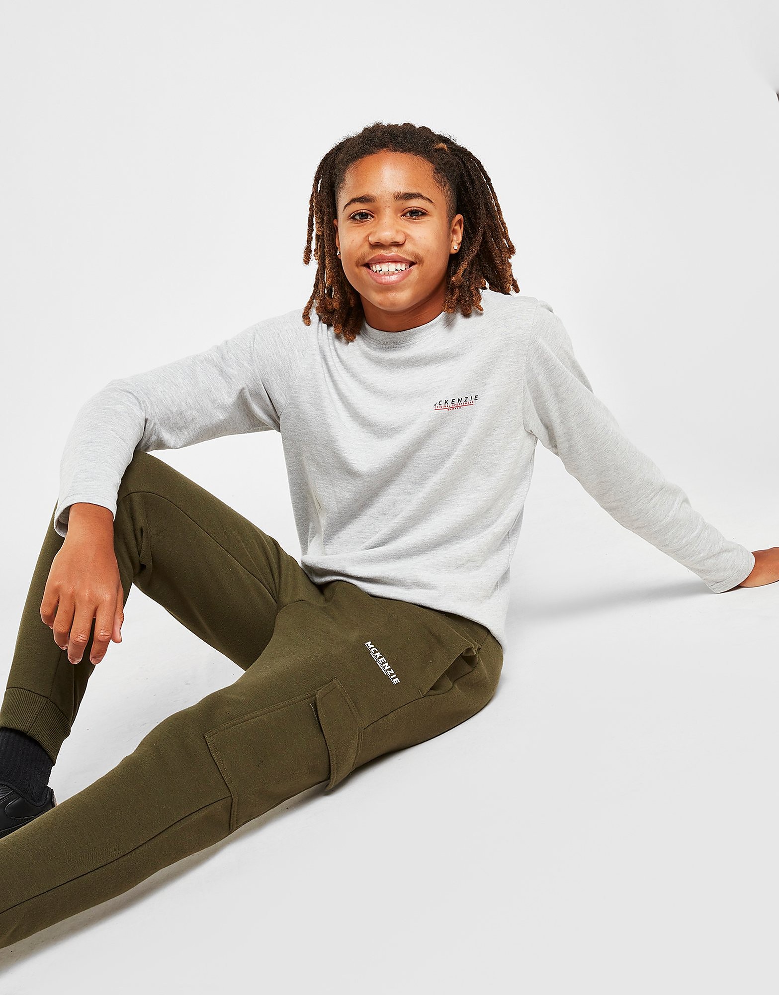 

McKenzie Essential Long Sleeve T-Shirt Junior - Grey - Kids, Grey