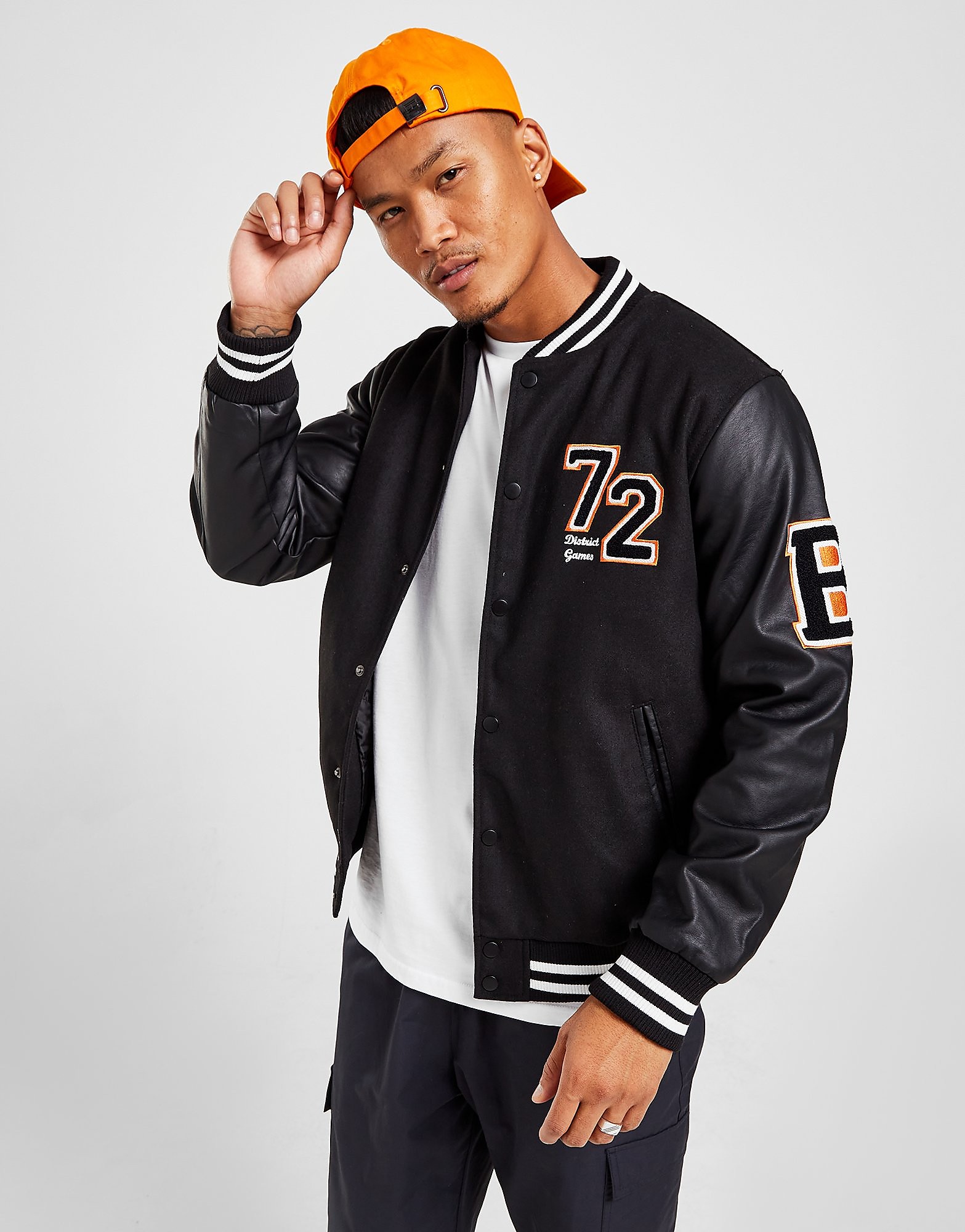 

Brave Soul Varsity Jacket - Black - Mens, Black