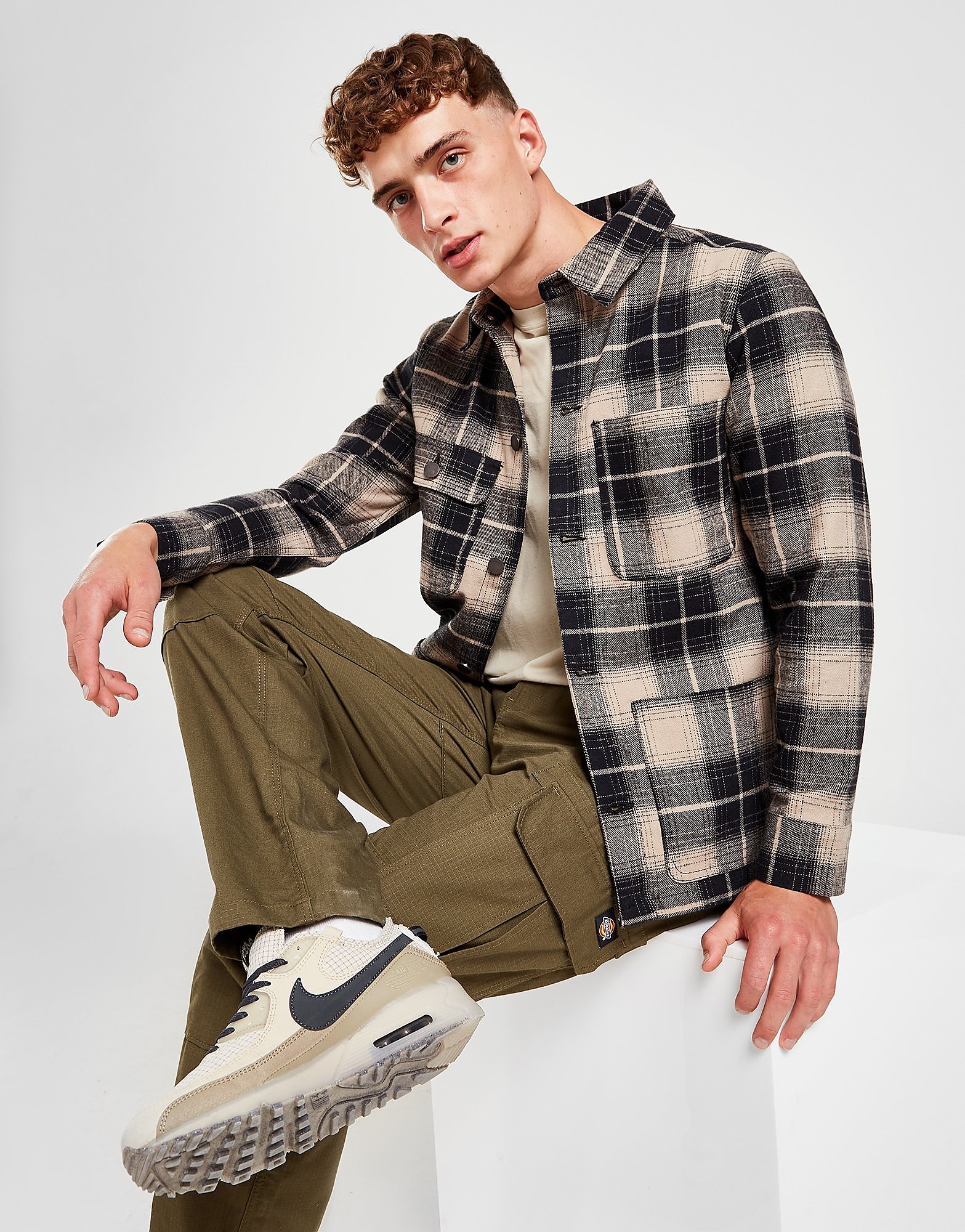 

Brave Soul Flannel Overshirt - Brown - Mens, Brown